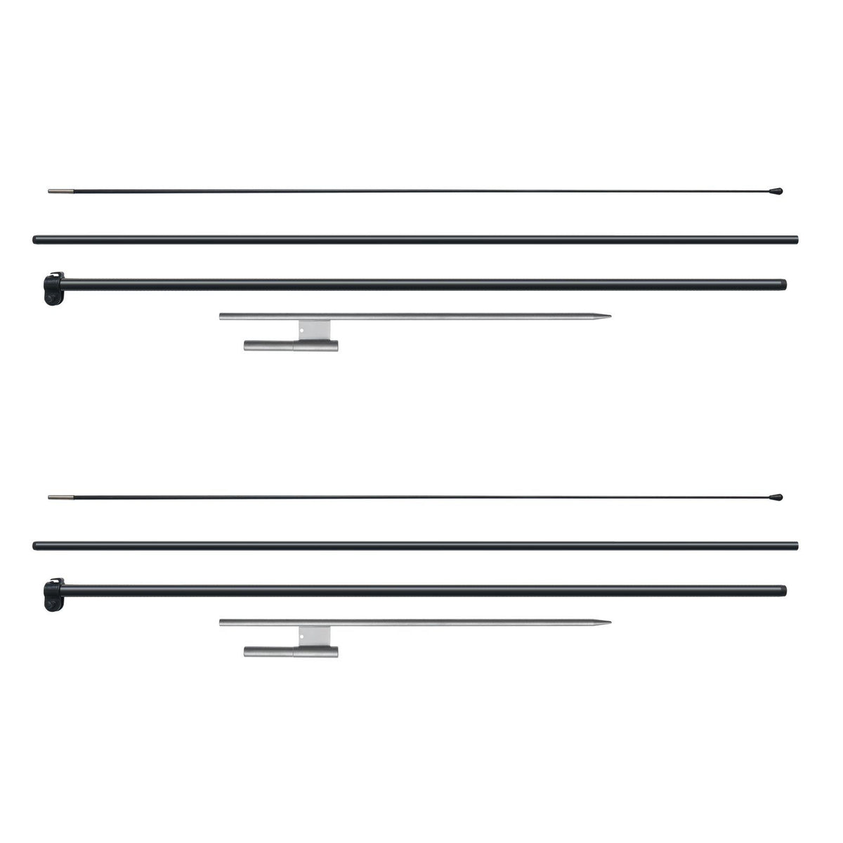 Feather Flag Pole Kit, 2 Packs Swooper Flag Pole 12.7 ft, Sign Flag Poles for Business Advertising Flags Outdoor, with Ground Stakes and A Carrying Bag (Flag Not Included)
