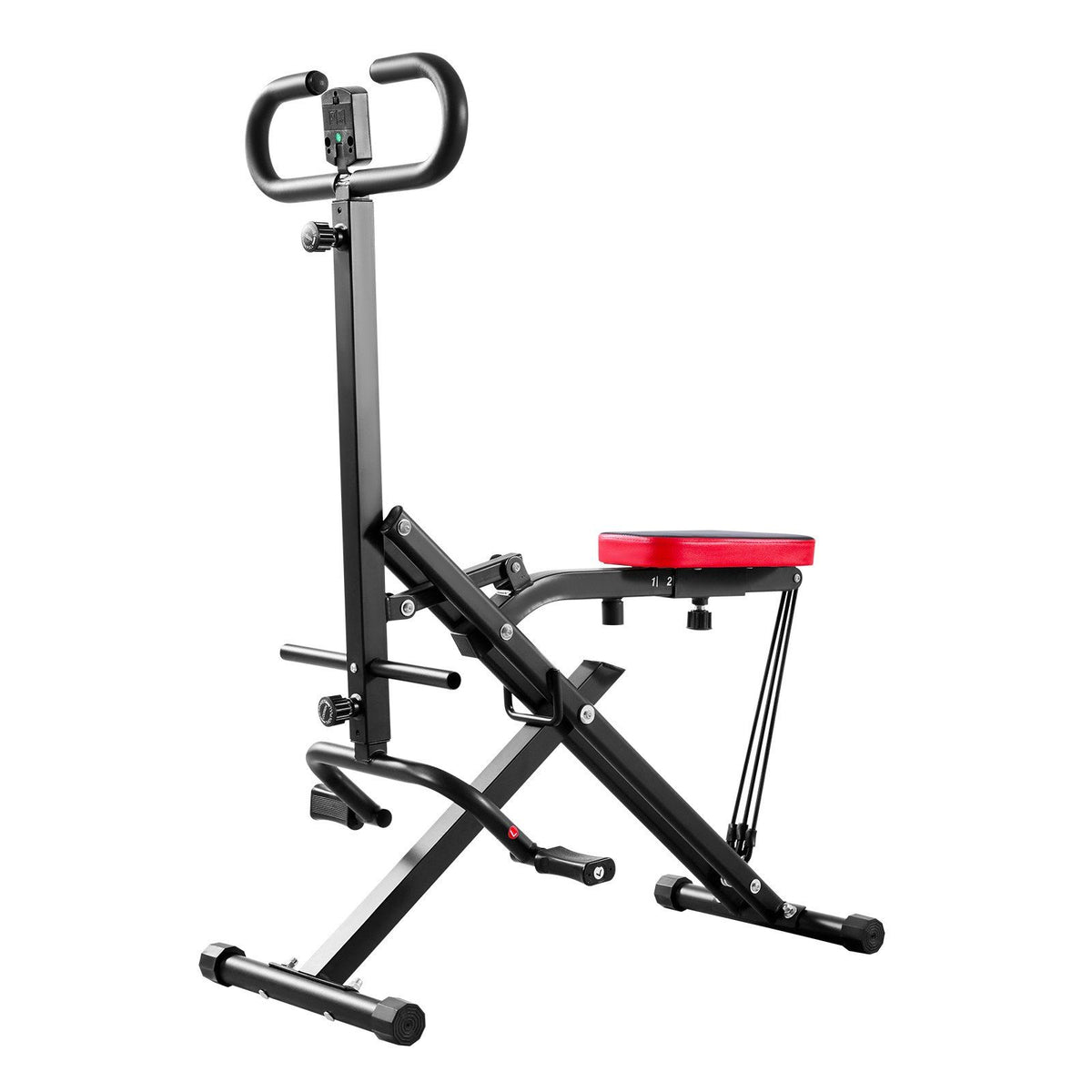 Squat Machine, Deep Squat Rowing Machine for Home, Easy Setup &amp; Foldable Exercise Equipment, Glute Trainer Machine with 3 High-Strength Resistance Bands, Glutes &amp; Leg Home Workout Machine, Black