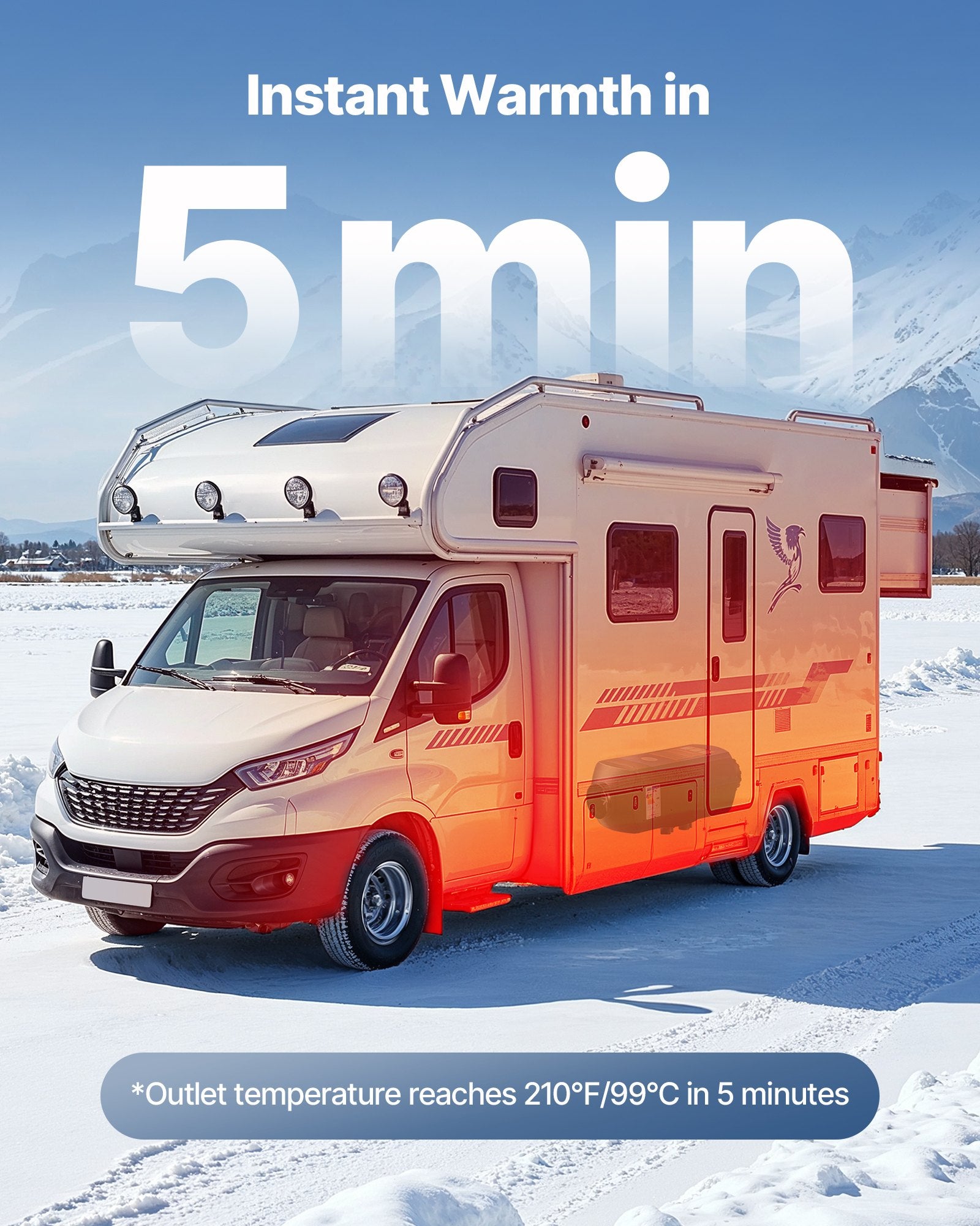 VEVOR Diesel Heater, 8KW, DC 12V/24V, Portable Diesel Air Heater with Remote Control and LCD Screen, Fast Heating Low Noise, 10 L Large Fuel Tank for Vehicles, Vans, RVs, Campers, and Trucks