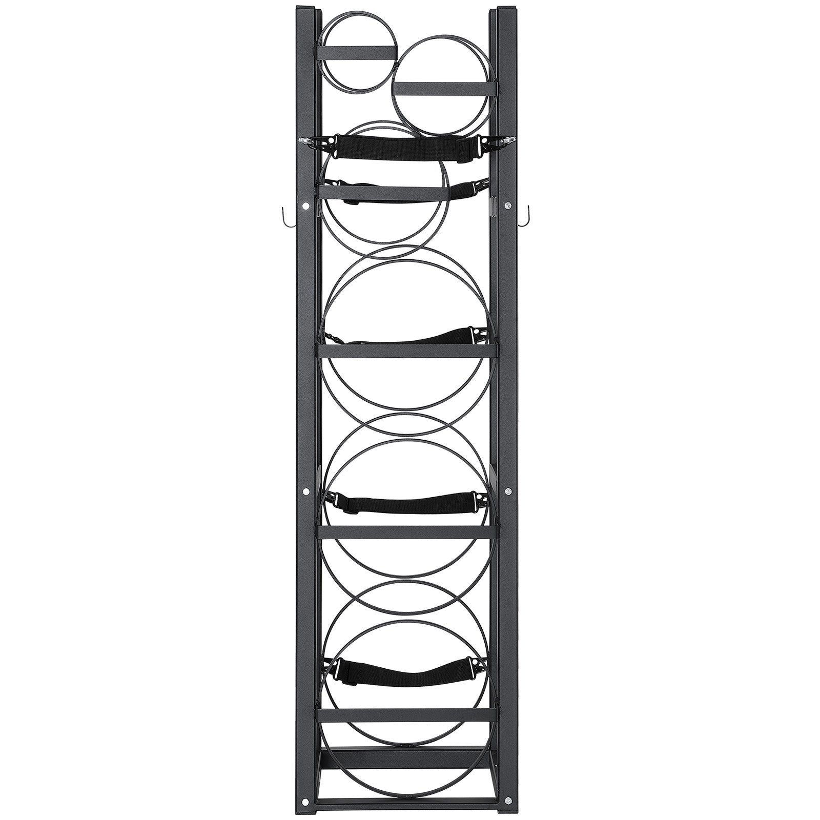 VEVOR Refrigerant Tank Rack, with 3 x 30lbs and Other 3 Small Bottle Tanks, Cylinder Tank Rack 12.79x12.99x47.12 in, Refrigerant Cylinder Rack and Holders for Freon, Gases, Oxygen, Nitrogen