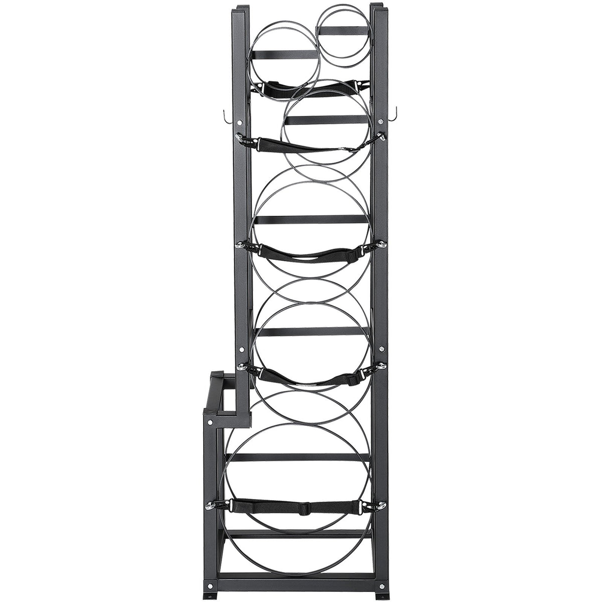 VEVOR Refrigerant Tank Rack, with 1 x 50lb, 2 x 30lb and Other 3 Small Bottle Tanks, Cylinder Tank Rack 15.55x12.99x49.8 in, Refrigerant Cylinder Rack and Holders for Freon, Gases, Oxygen, Nitrogen