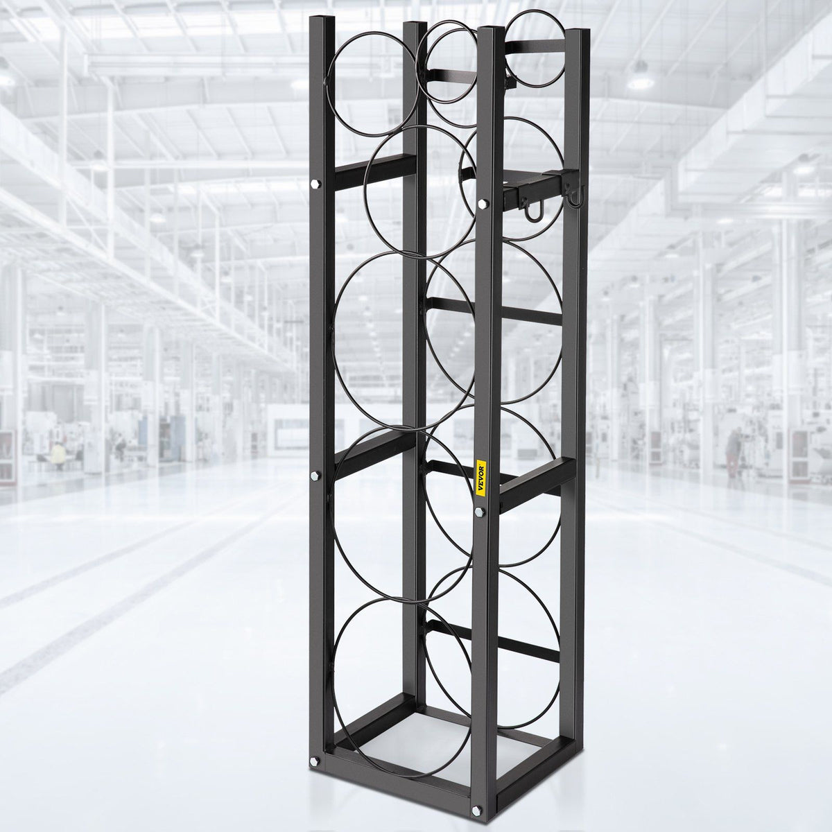 Refrigerant Tank Rack with 3x30lb and Other 3 Saving Space, Cylinder Tank Rack 46x13x4-inch, Refrigerant Cylinder Rack Gas Cylinder Racks and Holders, for Gas Oxygen Nitrogen Storage
