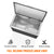 VEVOR Drop in Ice Chest, 24"L x 20"W x 15"H Stainless Steel Ice Cooler, Commercial Ice Bin with Hinged Cover, 40 qt Outdoor Kitchen Ice Bar, Drain-pipe and Drain Plug Included, for Cold Wine Beer