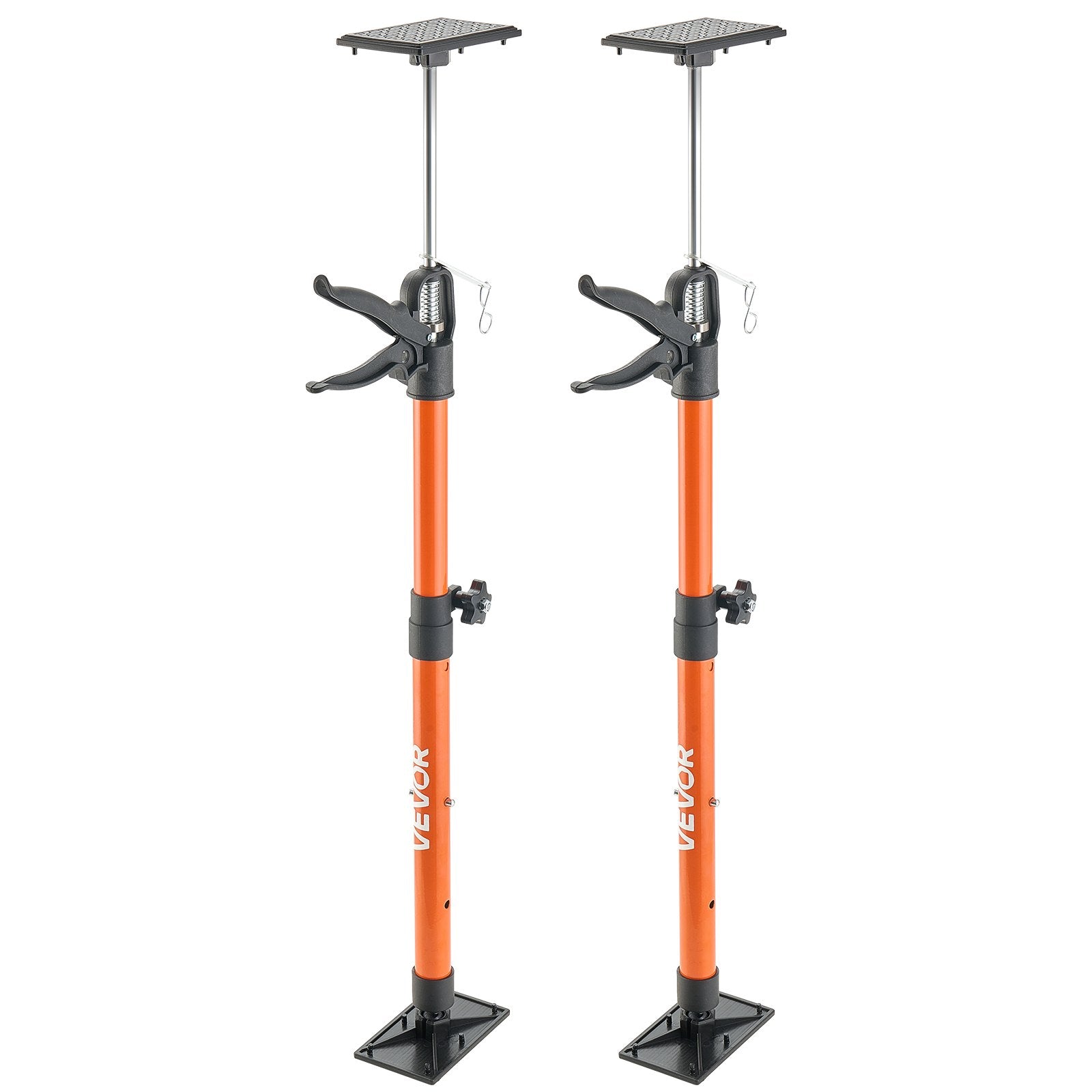 VEVOR Cabinet Jack Support Pole, 2-Pack, 54-155 cm Steel Telescopic Quick Support Rod, Adjustable 3rd Hand System up to 70 kg Capacity for Installing Cabinets, Lifting Drywall, Cargo Bars