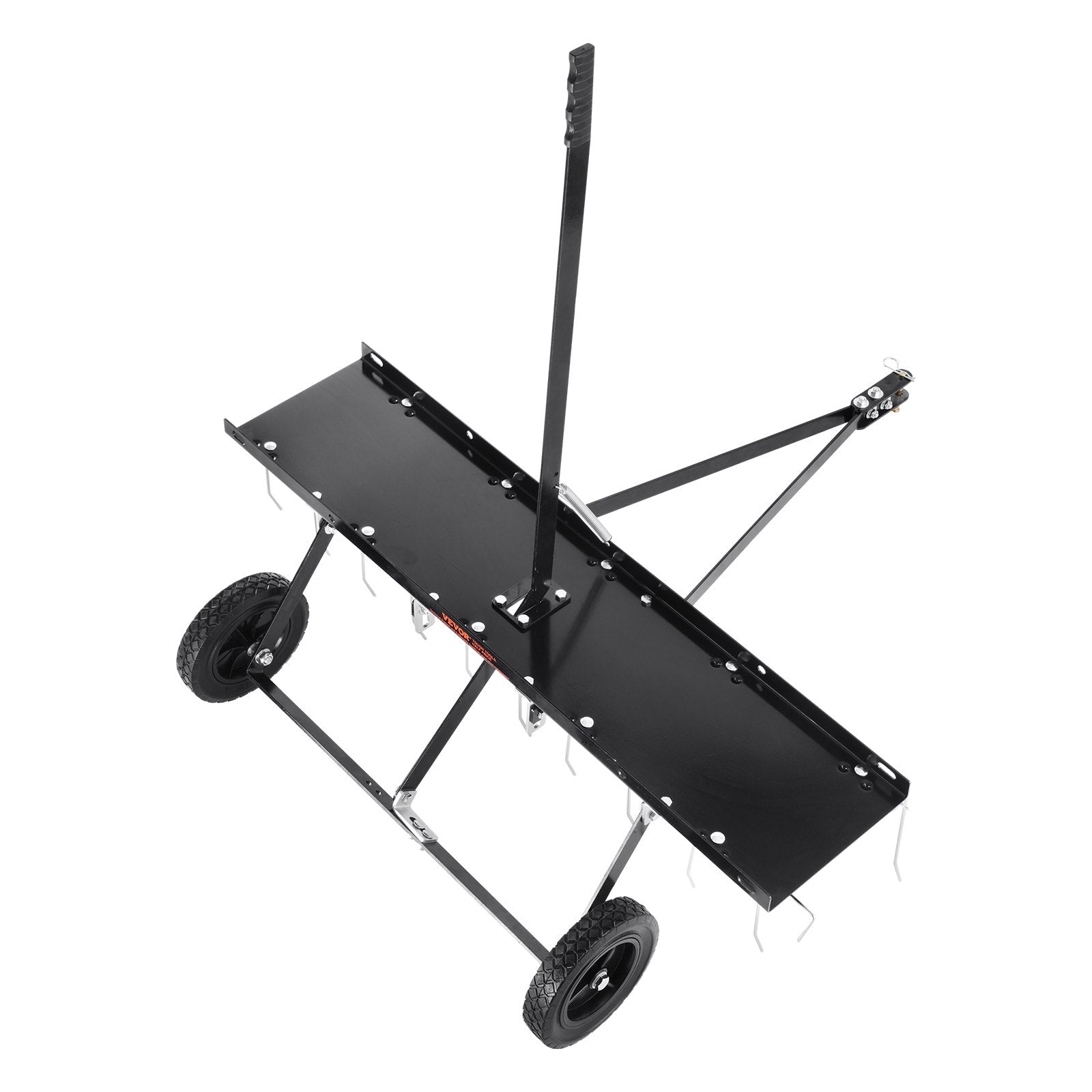 VEVOR Tow Behind Dethatcher, 1015mm Tow Dethatcher with 20 Spring Steel Tines, Lawn Dethatcher Rake for ATV or Mower, Tow Behind Lawn Rake with Lift Handle for Garden Farm Grass
