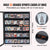 VEVOR 35 Graded Sports Card Display Case, 617 x 775 x 55 mm, Baseball Card Display Frame with 98% UV Protection Clear View PC Glass, Lockable Wall Cabinet for Football Basketball Hockey Trading Card