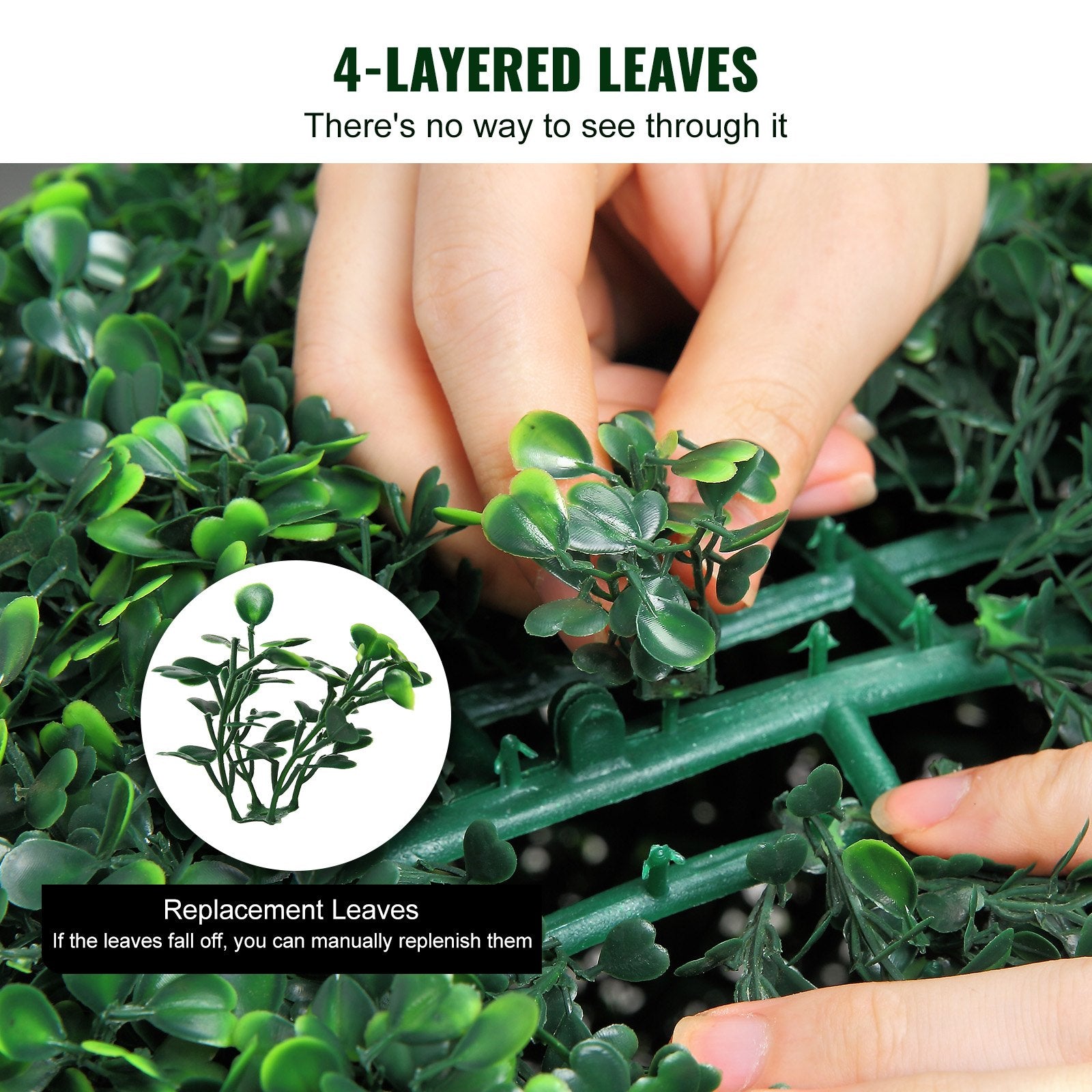 VEVOR Artificial Topiaries Boxwood Trees, (2 Pieces), Ball-Shape Faux Topiaries Plant, All-year Green Feaux Plant Decorative Balls for Backyard, Balcony,Garden, Wedding and Home