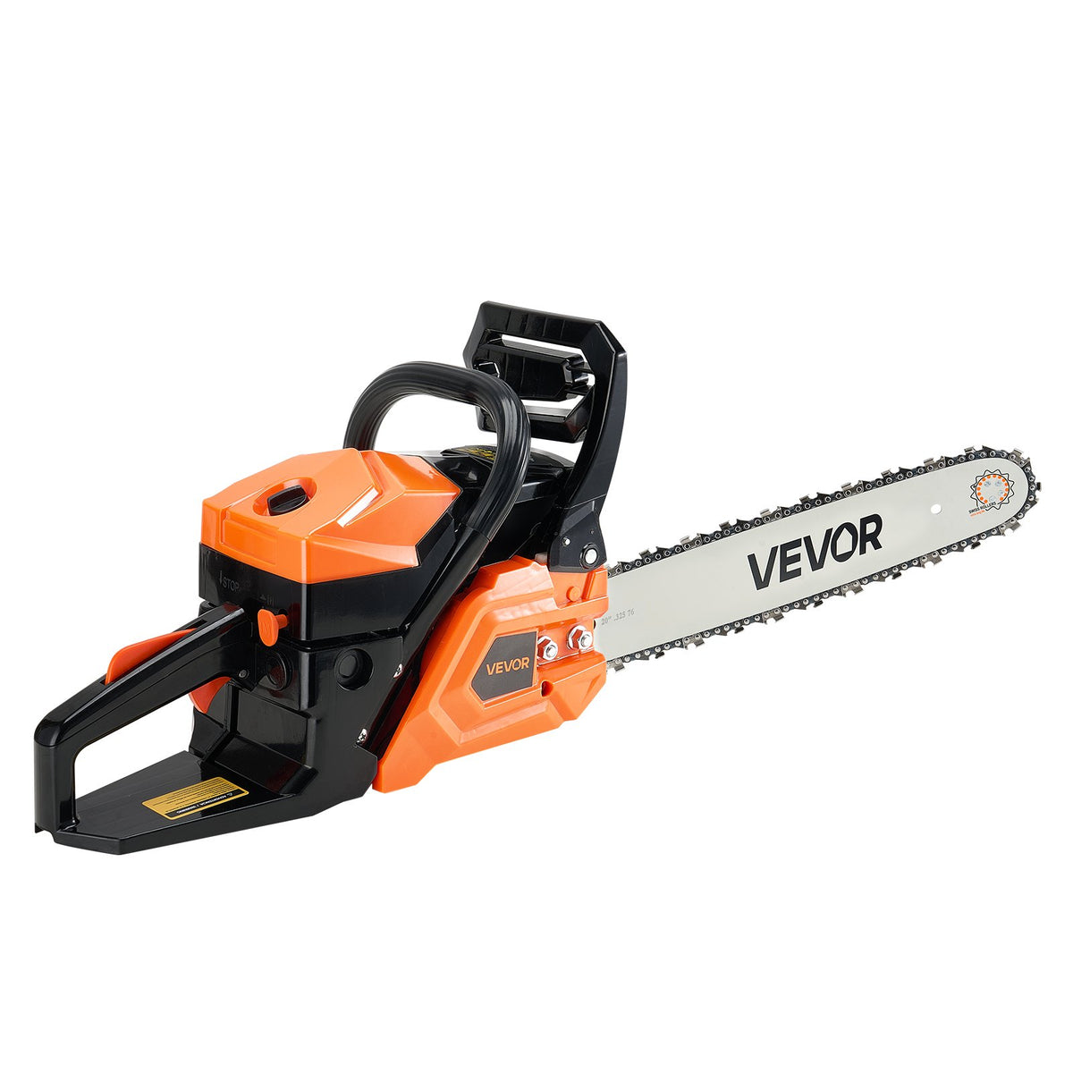 VEVOR 58 cc Gas Chainsaw, 508 mm Gas Powered Chainsaw, 2.0 kW Power Chain Saw with Non-Slip Handle, Gas-Powered Chainsaws with Dual Fuel Tanks, For Wood Cutting, Tree Trimming, and Land Clearing