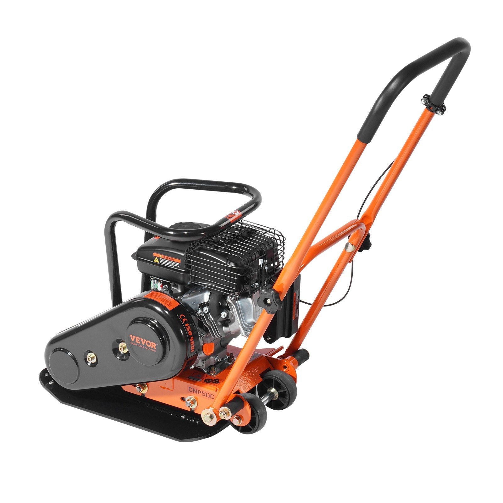 Plate Compactor, 2.8 HP 78.5CC Gas Engine 5,250 VPM, 870 kg Force Vibratory Compaction Tamper with 18.7 x 11.8 inch Plate for Walkways, Patios, Asphalts, Paver Landscaping