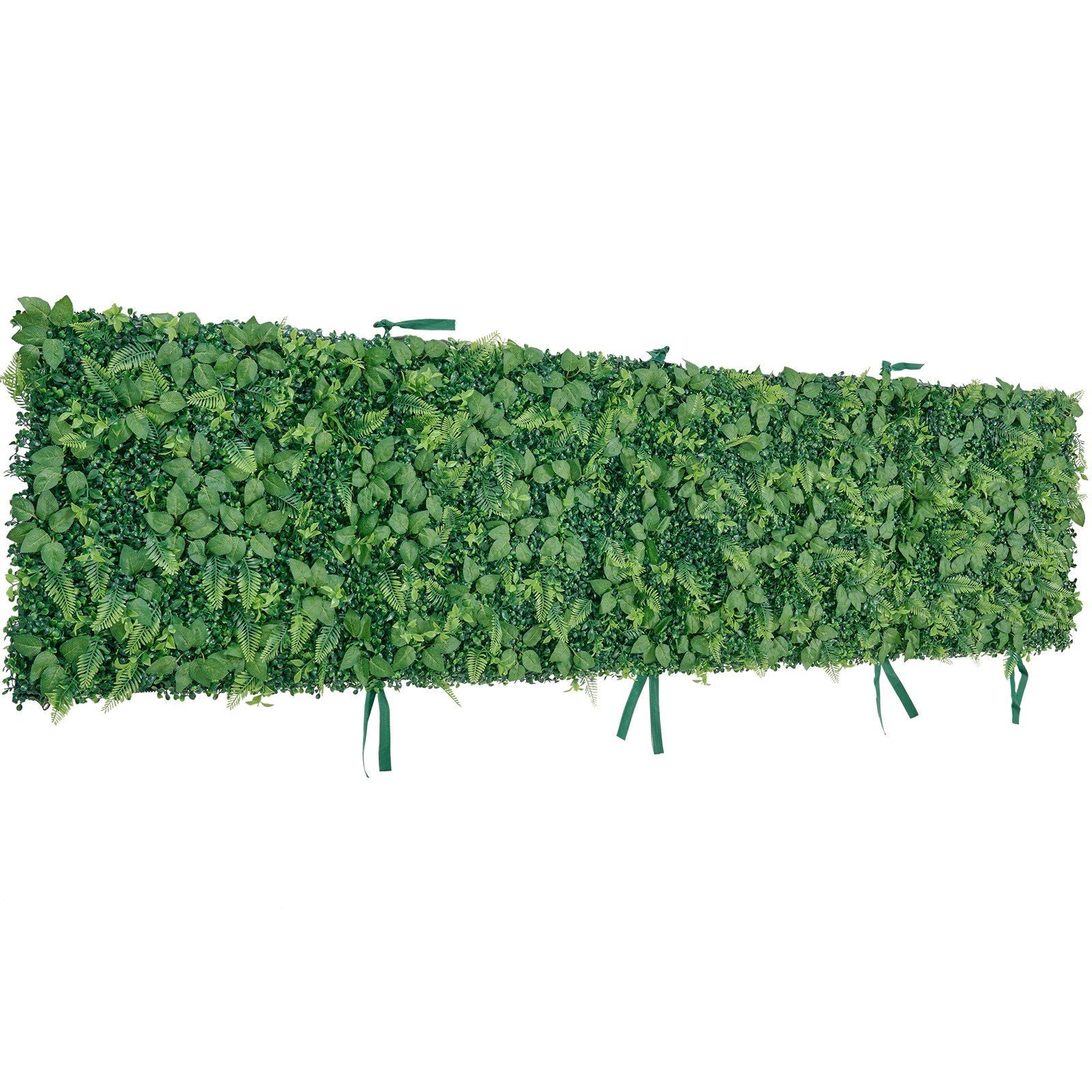 Artificial Plant Wall, 4 PCS 61 x 243.8 cm Artificial Boxwood Panels, Sun Protection Greenery Backdrop Privacy Hedge Fence, Fake Grass Screen for Wedding, Indoor, Outdoor Garden, Backyard