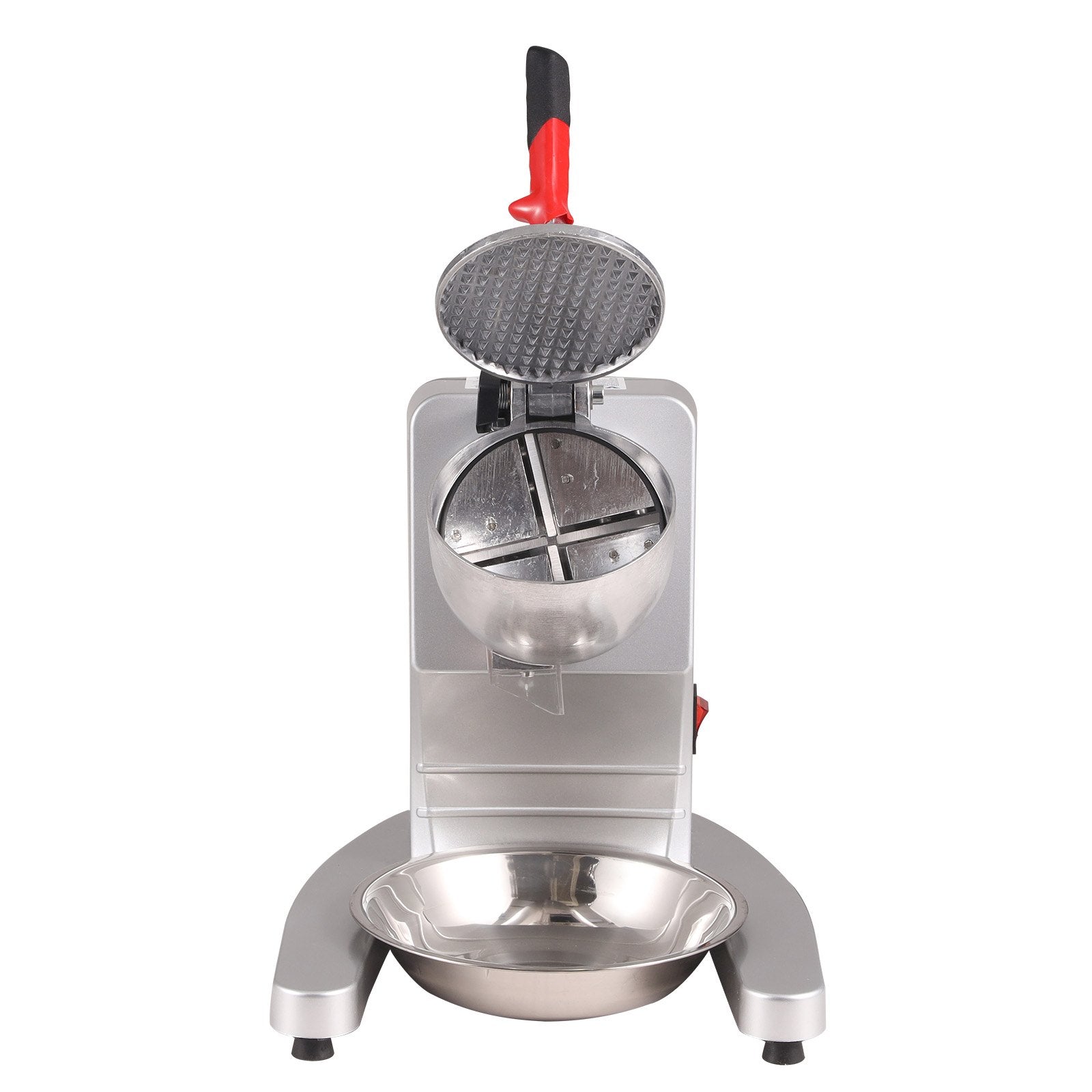 VEVOR Ice Crushers Machine, 220lbs Per Hour Electric Snow Cone Maker with 4 Blades, 300W Electric Ice Crusher with Cover and Bowl for Home and Commercial Use, Silver