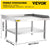 VEVOR Stainless Steel Equipment Grill Stand, 152x76x61 cm Stainless Table, Grill Stand Table with Adjustable Storage Undershelf, Equipment Stand Grill Table for Hotel, Home, Restaurant Kitchen