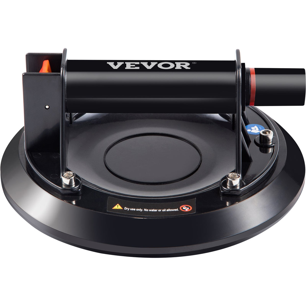 VEVOR Glass Suction Cup, 8'' Vacuum Suction Cup, 220lbs Load Capacity Vacuum Glass Lifter with Plastic Handle, Heavy-Duty Hand-Held Glass Lifter For Granite & Glass Lifting, With a free case