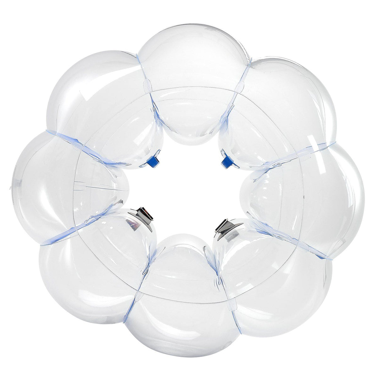 Inflatable Bumper Balls 1-Pack, 4FT/1.2M Body Sumo Zorb Ball, Durable Thick PVC Human Hamster Bubble Knocker for Outdoor Sports Team Gaming Play, Bopper Toy for Garden Yard Park, Blue Stripes
