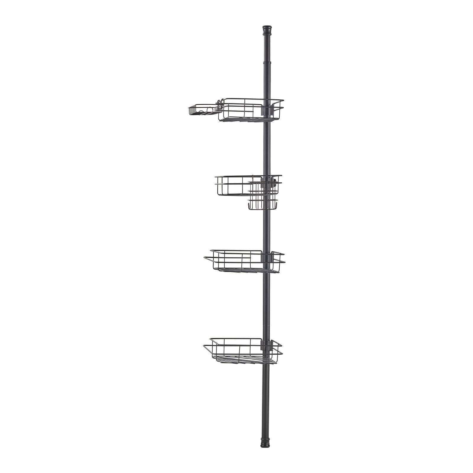 VEVOR 42" to 114" High Shower Corner Caddy Tension Pole Rust-Proof Tension Pole