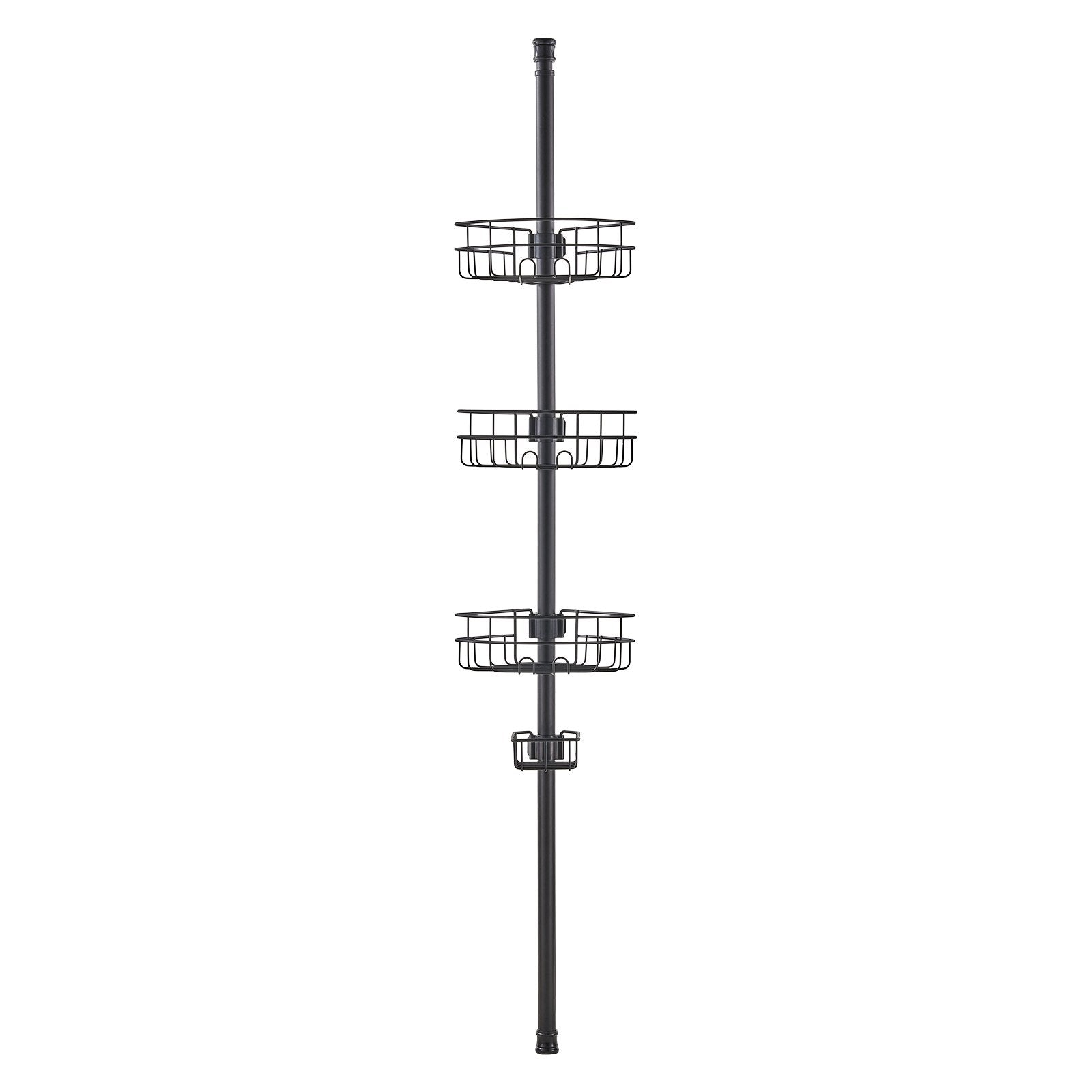 VEVOR 39" to 125" High Shower Corner Caddy Tension Pole Rust-Proof Tension Pole