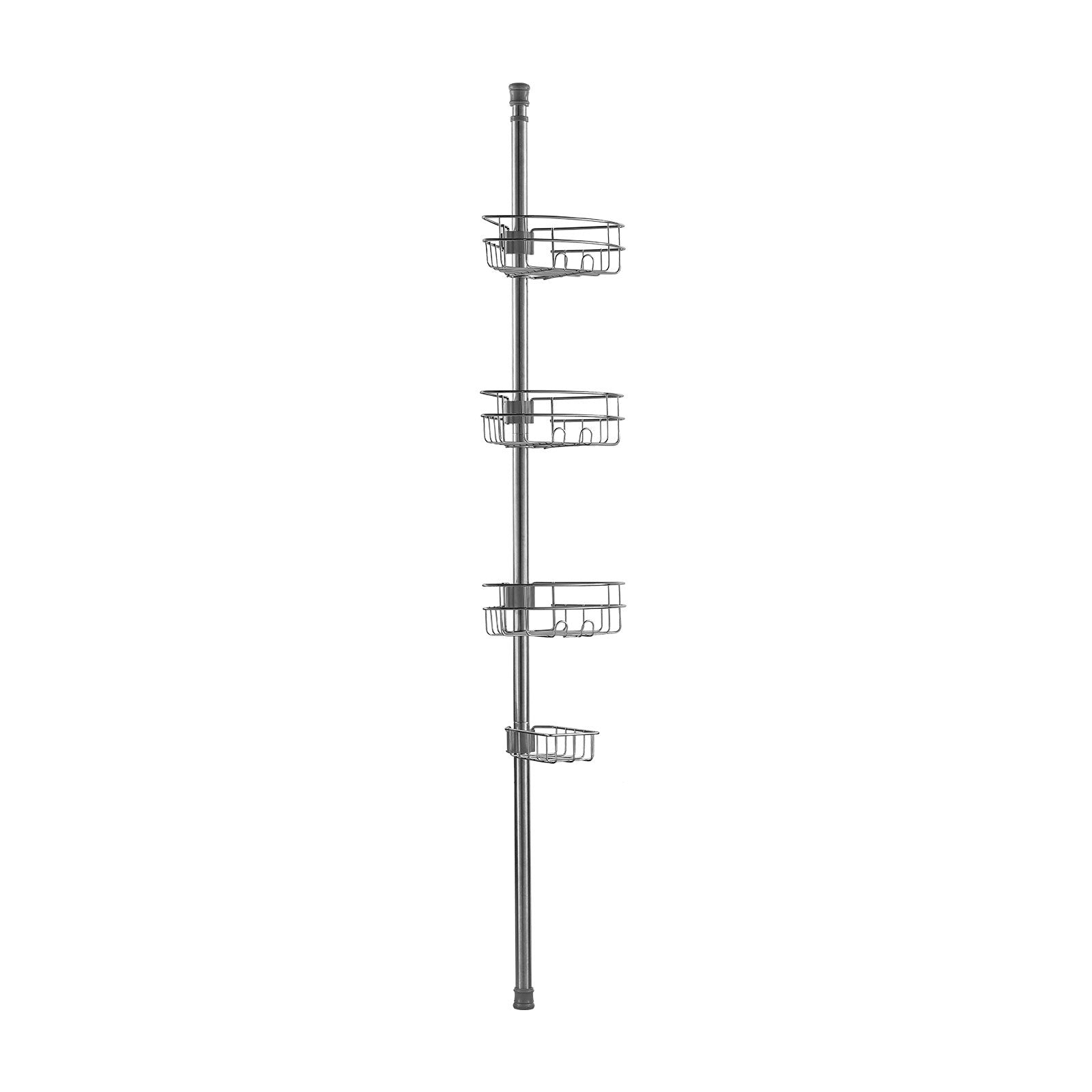 VEVOR 39" to 125" High Shower Corner Caddy Tension Pole Rust-Proof Tension Pole