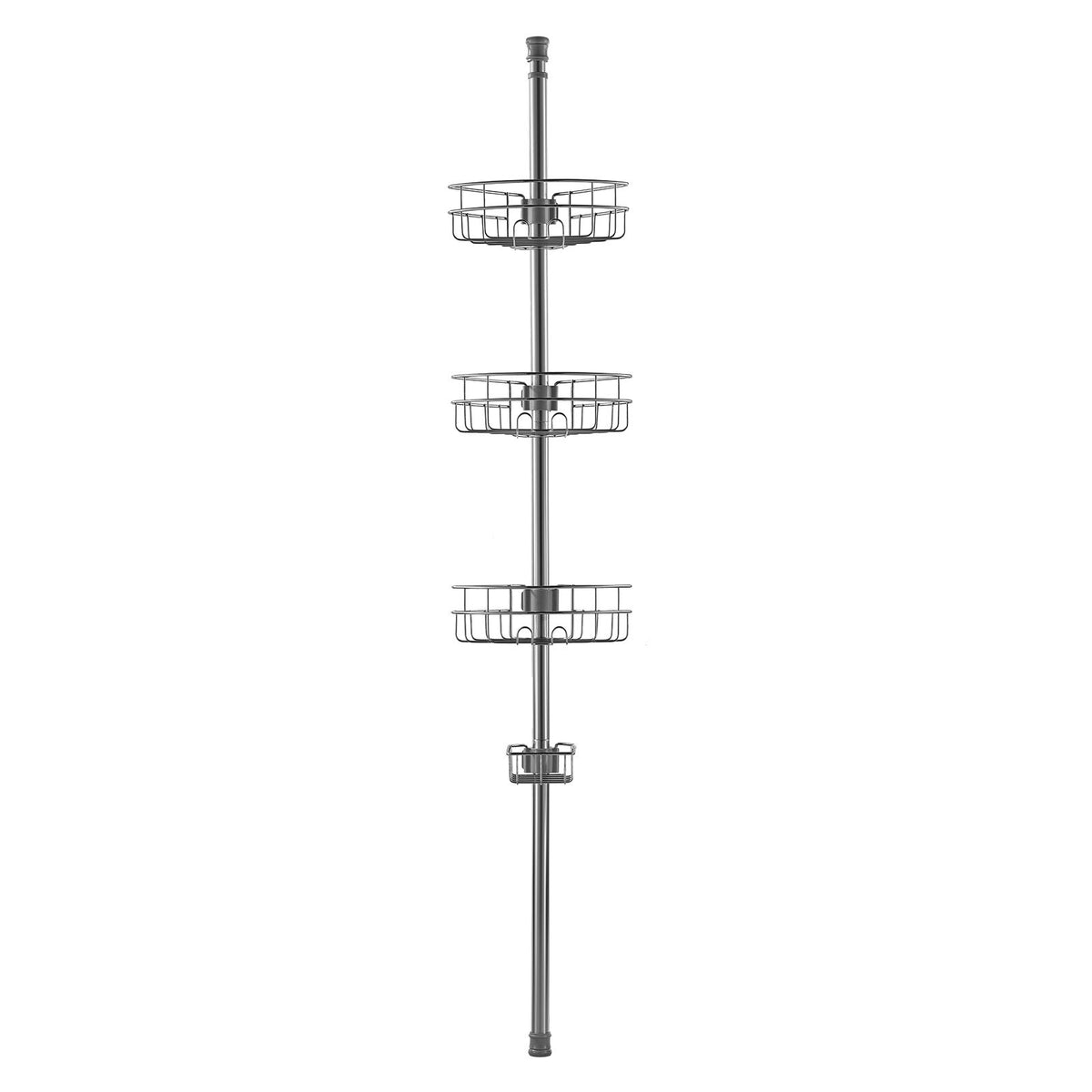 VEVOR 39" to 125" High Shower Corner Caddy Tension Pole Rust-Proof Tension Pole