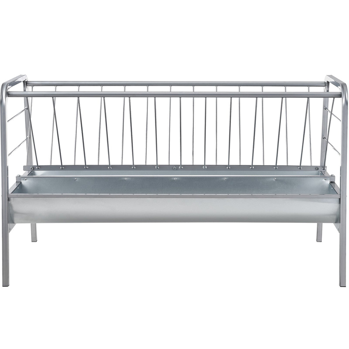 VEVOR Livestock Hay Feeder, 2 in 1 Grain & Hay Feeder, 80-Gallon Capacity Pasture Feeder, 59" Long Goat Hay Feeder with Deeper Feeding Pan, Heavy Duty Steel Grain & Hay Holder for Sheep Farms Sheds