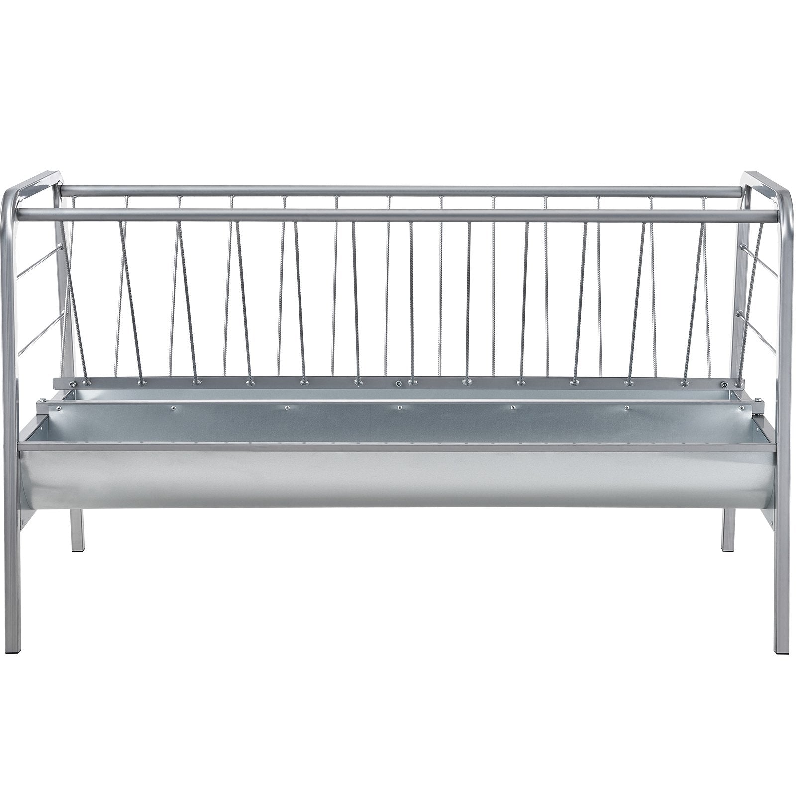 VEVOR Livestock Hay Feeder, 2 in 1 Grain & Hay Feeder, 80-Gallon Capacity Pasture Feeder, 59" Long Goat Hay Feeder with Deeper Feeding Pan, Heavy Duty Steel Grain & Hay Holder for Sheep Farms Sheds
