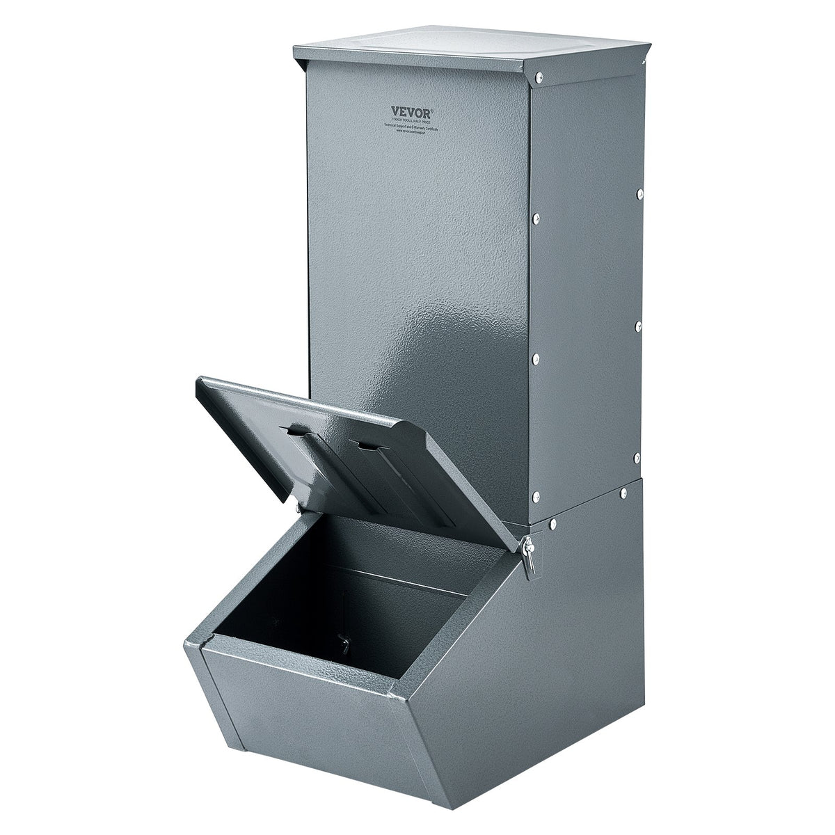 VEVOR Hog Feeder 2.2 Bushel Metal Double Door Pig Feeder Feeding up to 5 Hogs