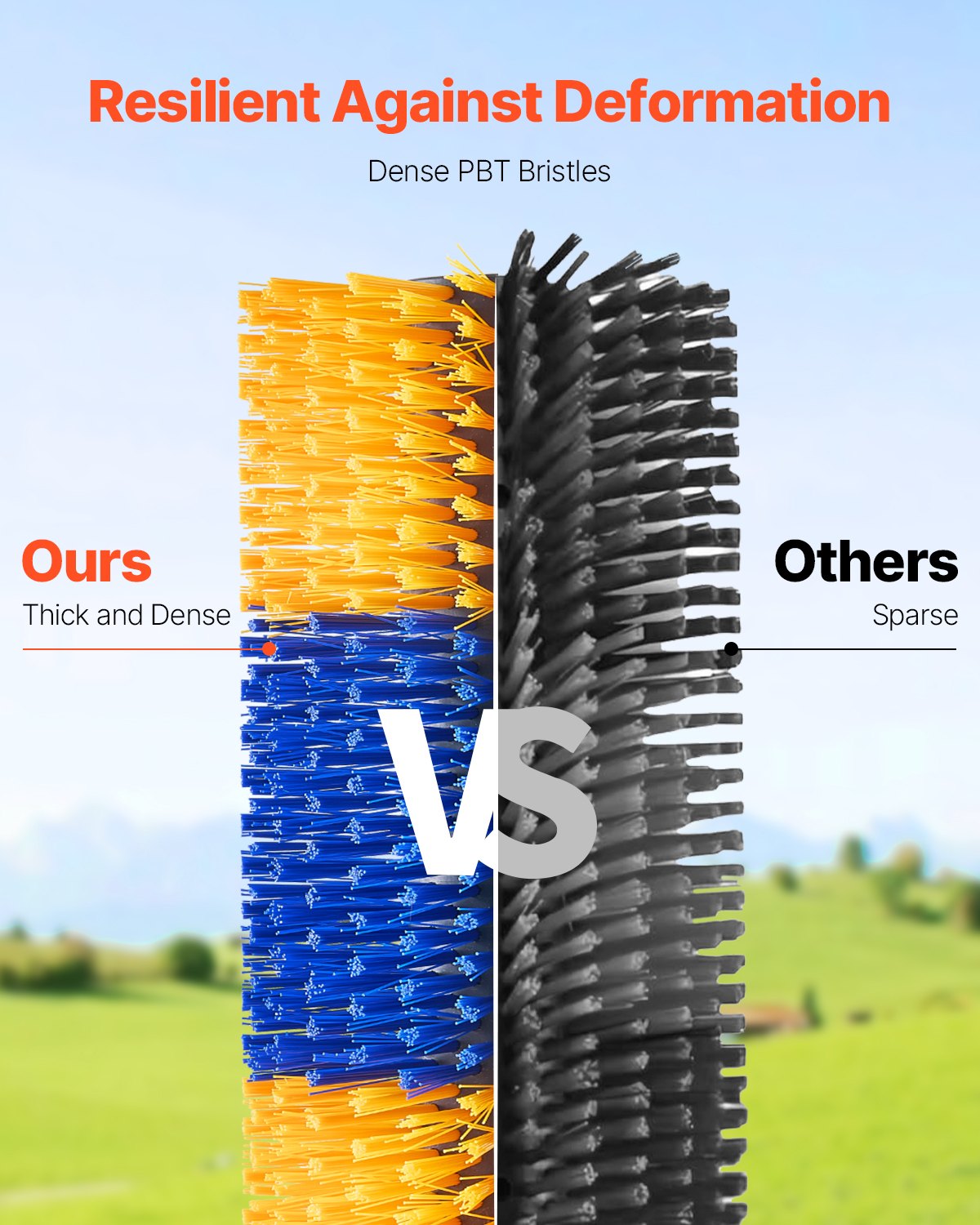 VEVOR Livestock Scratching Brush, Horse Brush with 2 Screws, 20  x 7.5 in Cow Scratcher, for Back Itch Relief & Keep Cleaning, Grooming & Scratching Post Brush for Horse, Pig, Cattle Supplies