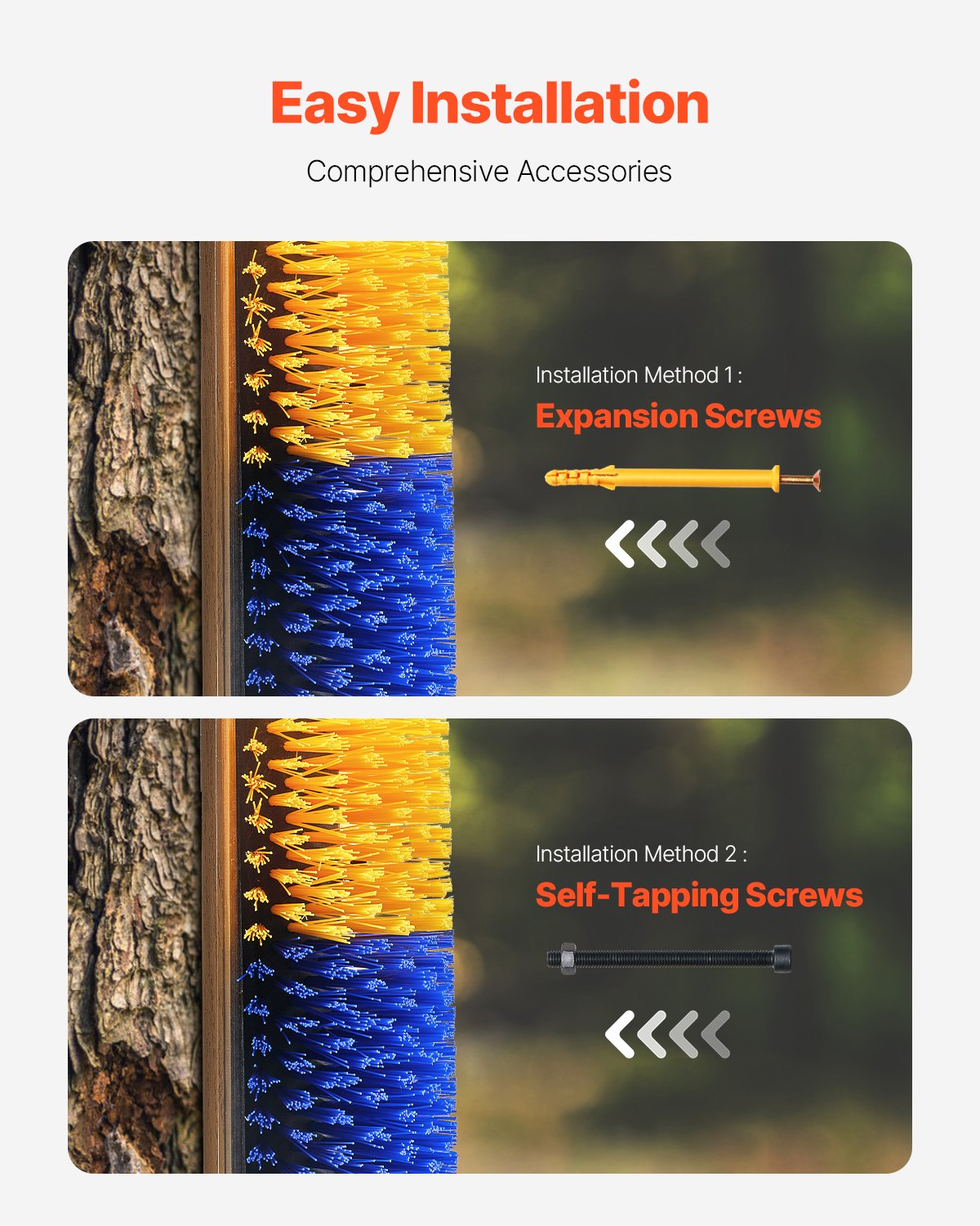 VEVOR Livestock Scratching Brush 3Pcs Itch Relief Horse Scratcher Brush 17.1 in