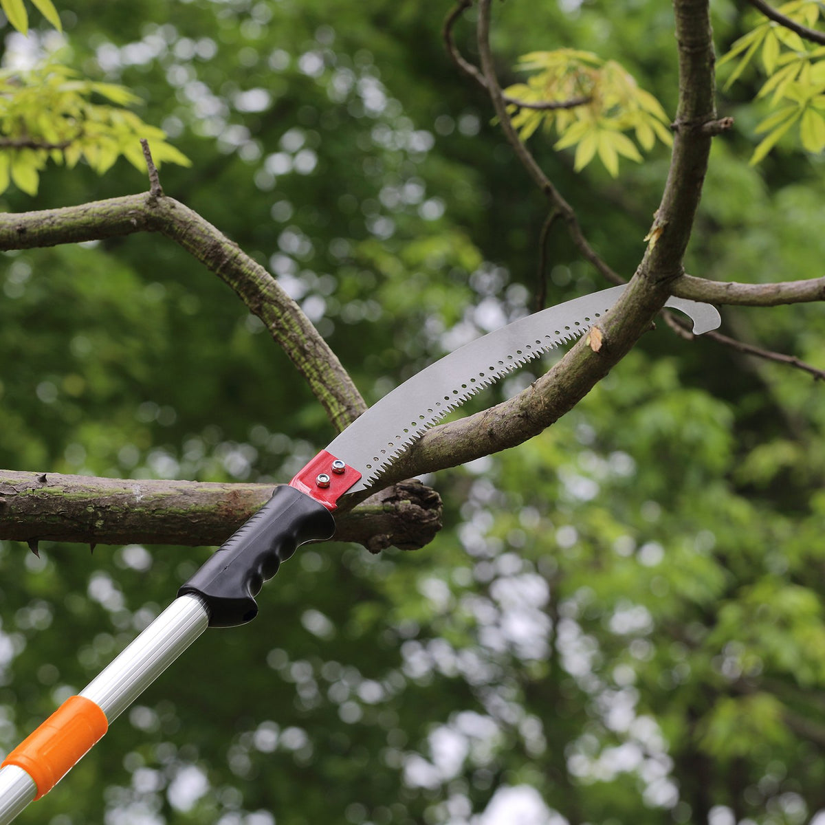 VEVOR Manual Pole Saw Extendable Tree Pruner 1.4 m-3 m Aluminum Alloy Pole