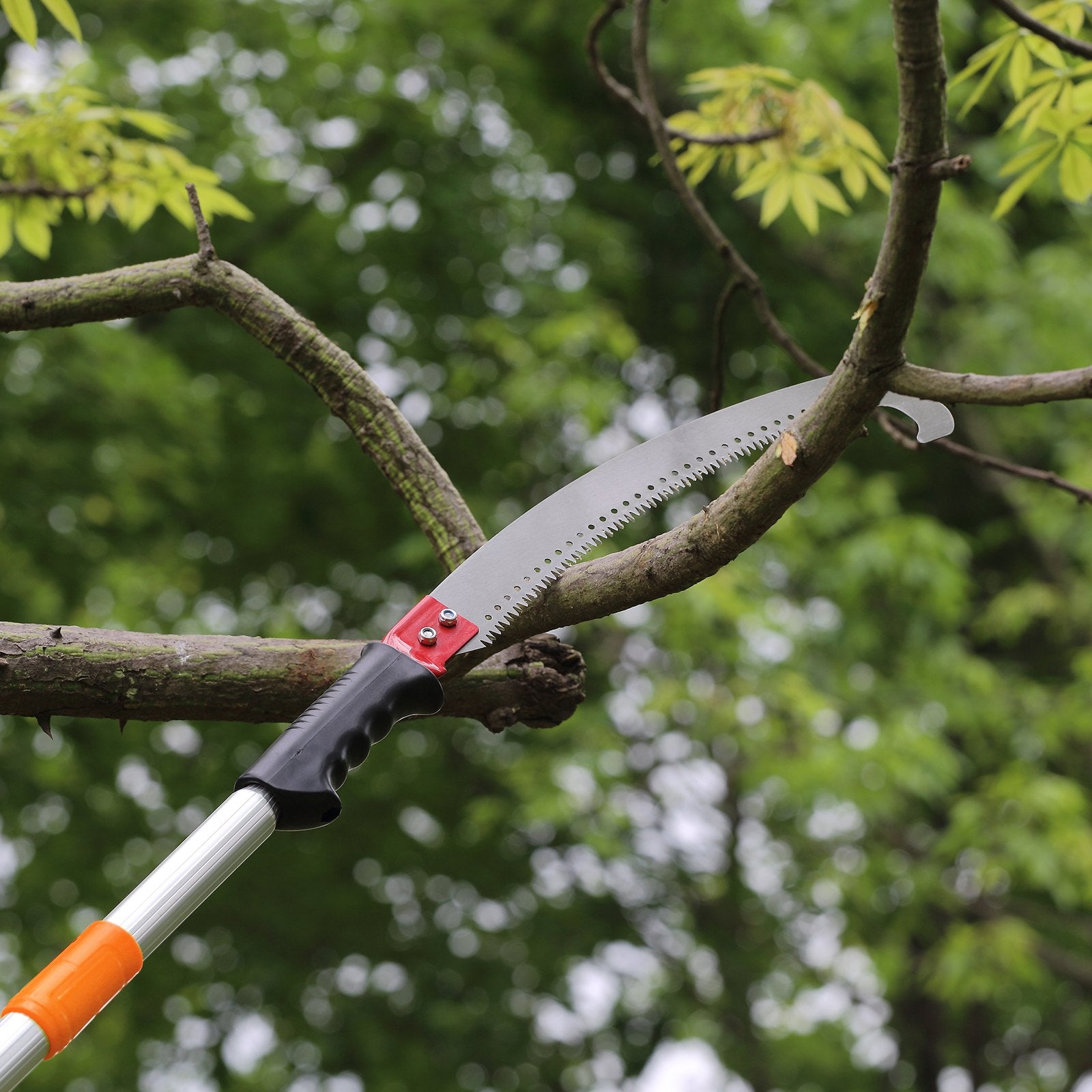 VEVOR Manual Pole Saw Extendable Tree Pruner 1.4 m-3 m Aluminum Alloy Pole