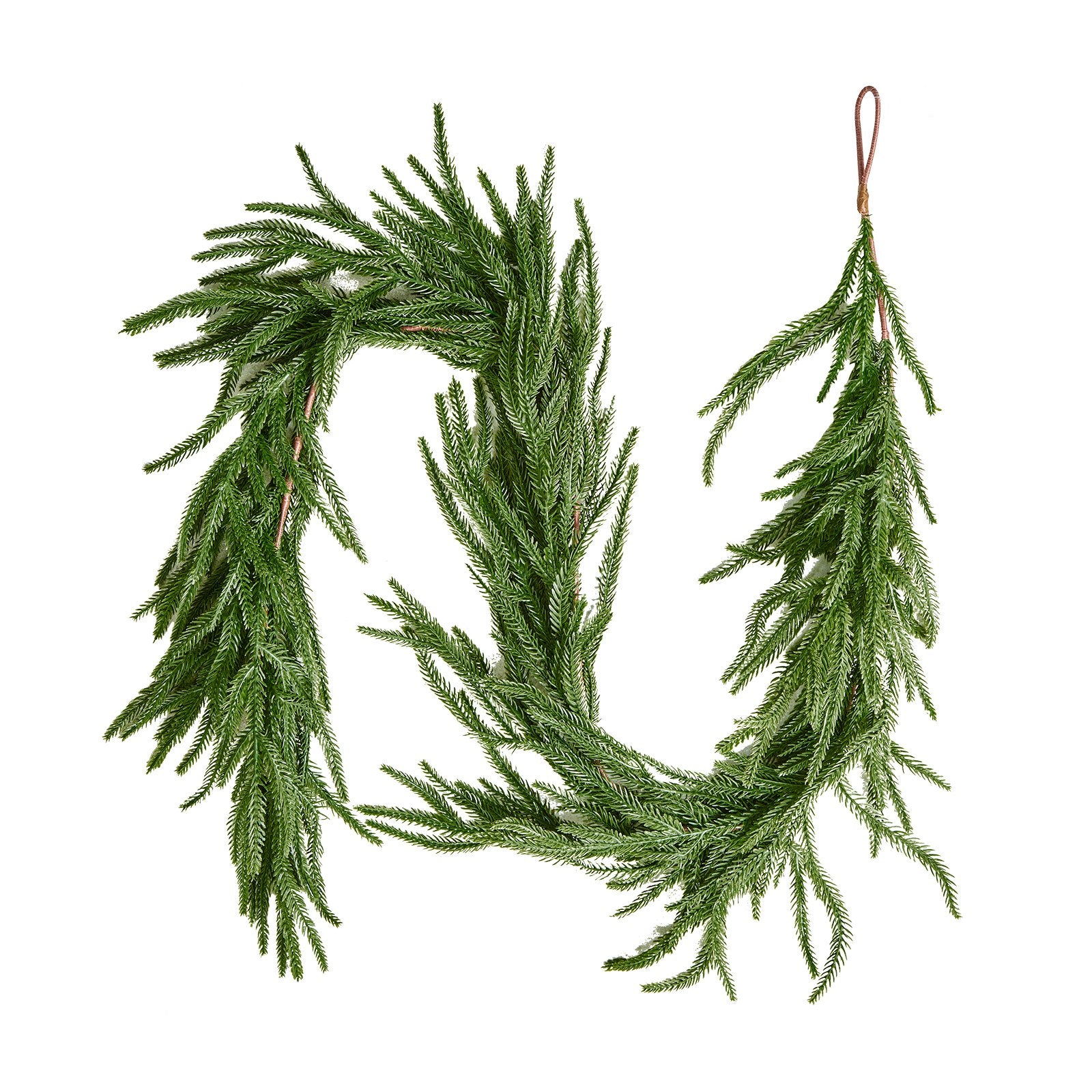VEVOR Christmas Garland, 1524 mm Realistic Norfolk Pine Garland, Evergreen Real Touch Artificial Faux Greenery Garlands, for Holiday Indoor Outdoor Xmas Decoration on Table, Mantel, and Fireplace