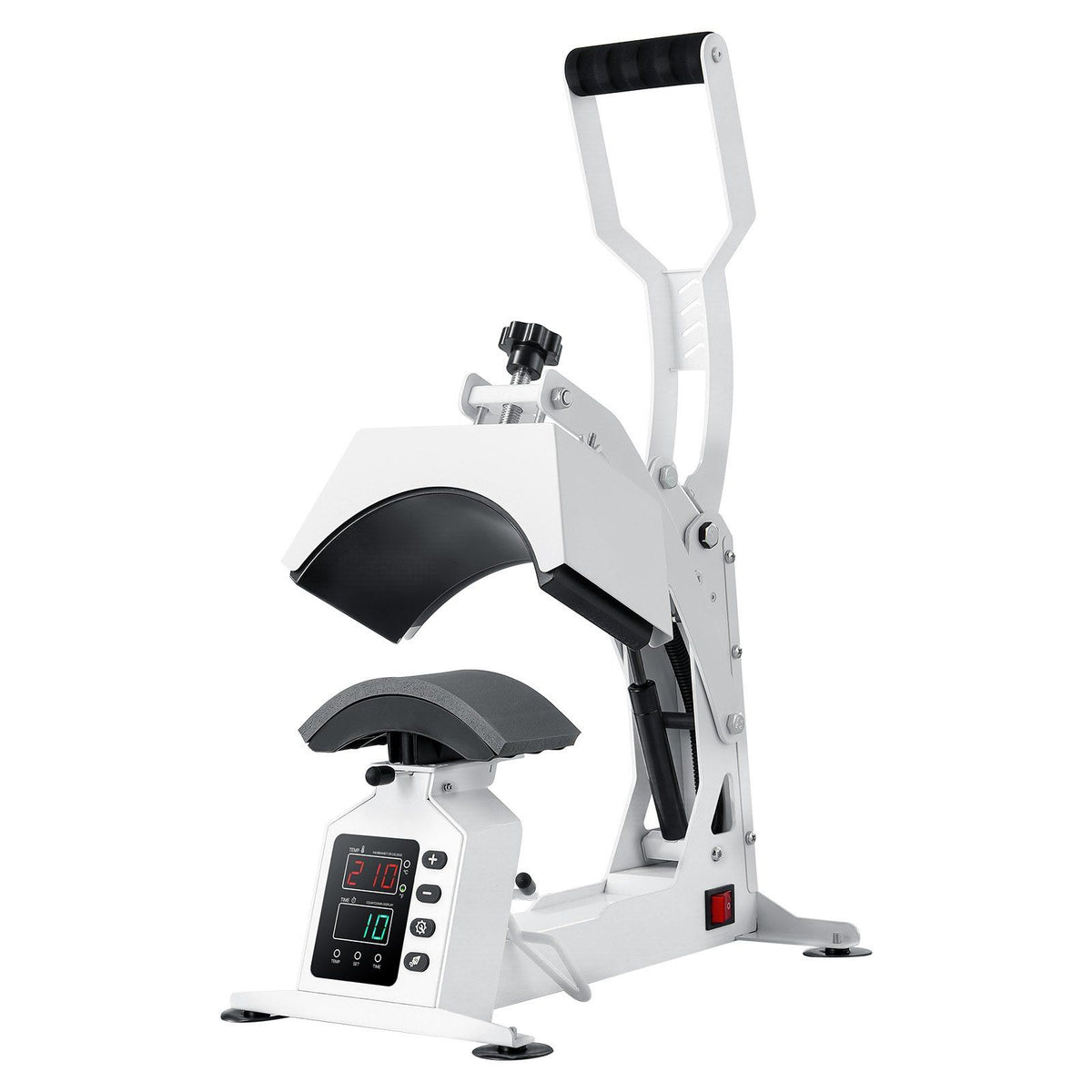 Hat Heat Press Machine, with 4 Interchangeable Platens and Caps Stretcher, Precise Temperature &amp; Time Control, Heat Press for Hats and Caps, for HTV Iron On and Sublimation Projects, White