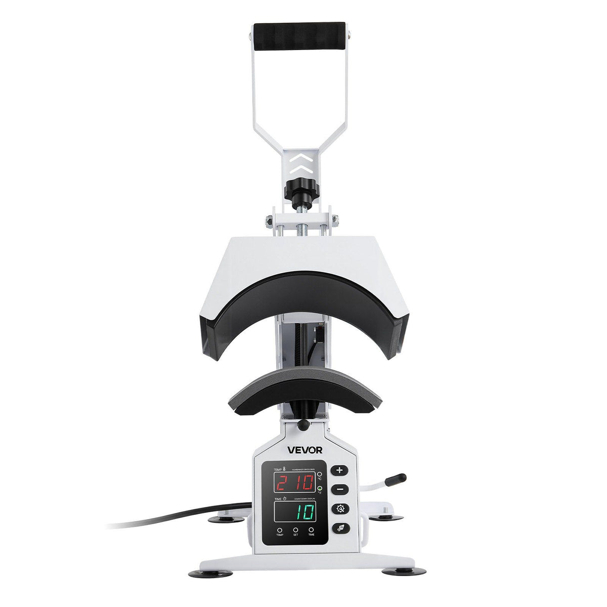 Hat Heat Press Machine, with 4 Interchangeable Platens and Caps Stretcher, Precise Temperature & Time Control, Heat Press for Hats and Caps, for HTV Iron On and Sublimation Projects, White