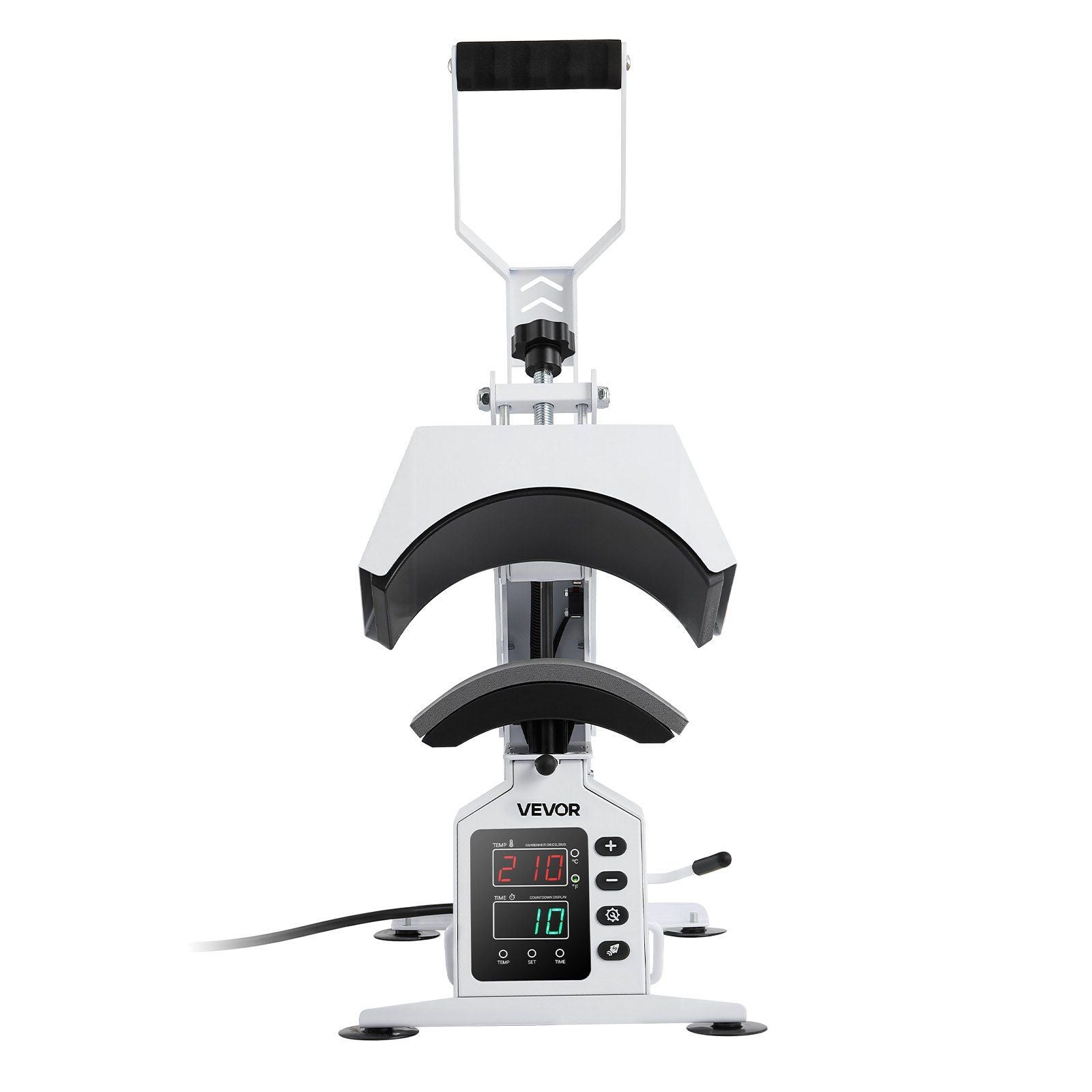 Hat Heat Press Machine, with 4 Interchangeable Platens and Caps Stretcher, Precise Temperature & Time Control, Heat Press for Hats and Caps, for HTV Iron On and Sublimation Projects, White