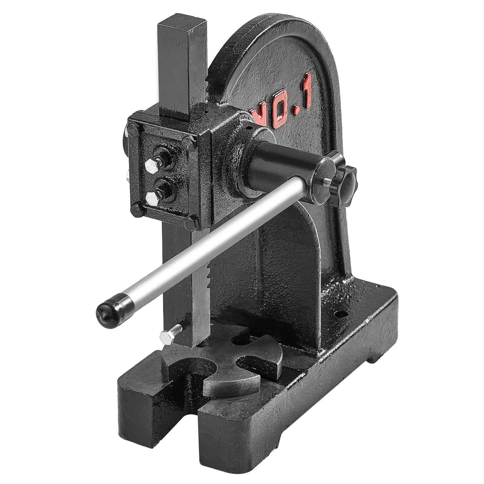 VEVOR Arbor Press, 1 Ton Manual Arbor Press, 5.9" Maximum Height, Cast Iron Heavy-duty Manual Desktop Arbor Press, Precision Hand Press for Stamping, Bending, Stretching, Forming