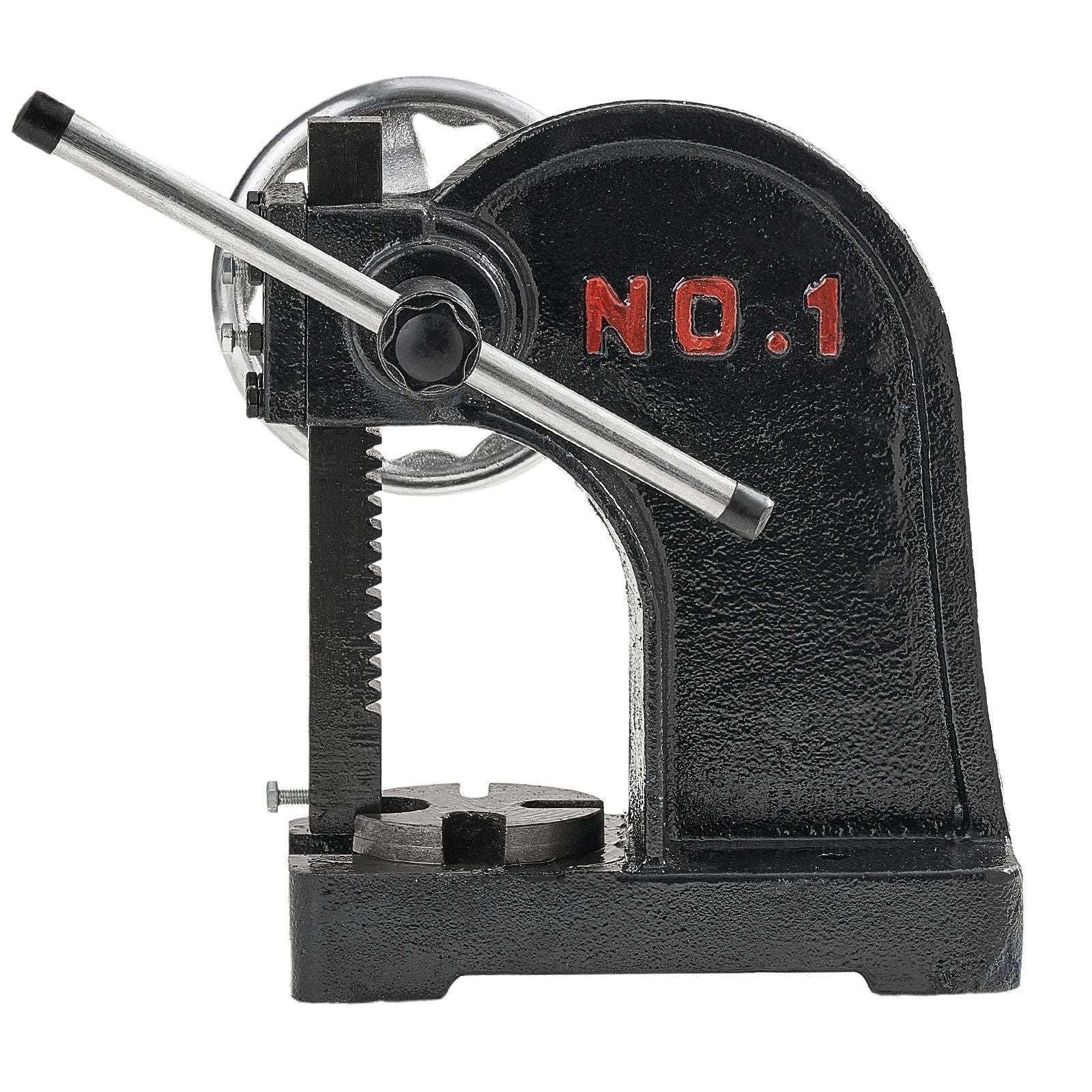 Arbor Press, 1 Ton Manual Arbor Press with Handwheel, 15cm Maximum Height, Cast Iron Heavy-duty Manual Desktop Arbor Press, Precision Hand Press for Stamping, Bending, Stretching, Forming