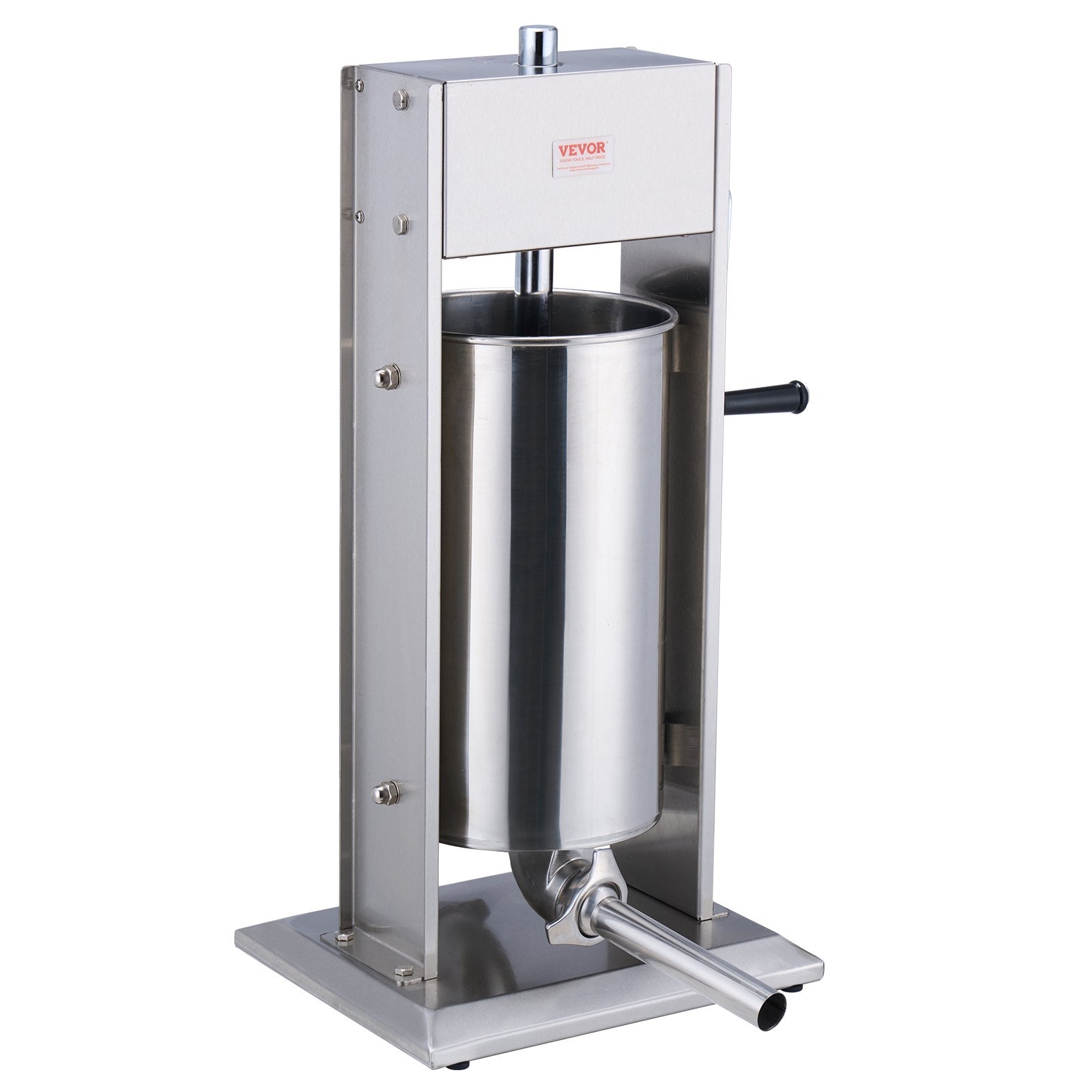 VEVOR Manual Sausage Stuffer 15 L Vertical Sausage Machine 304 Stainless Steel