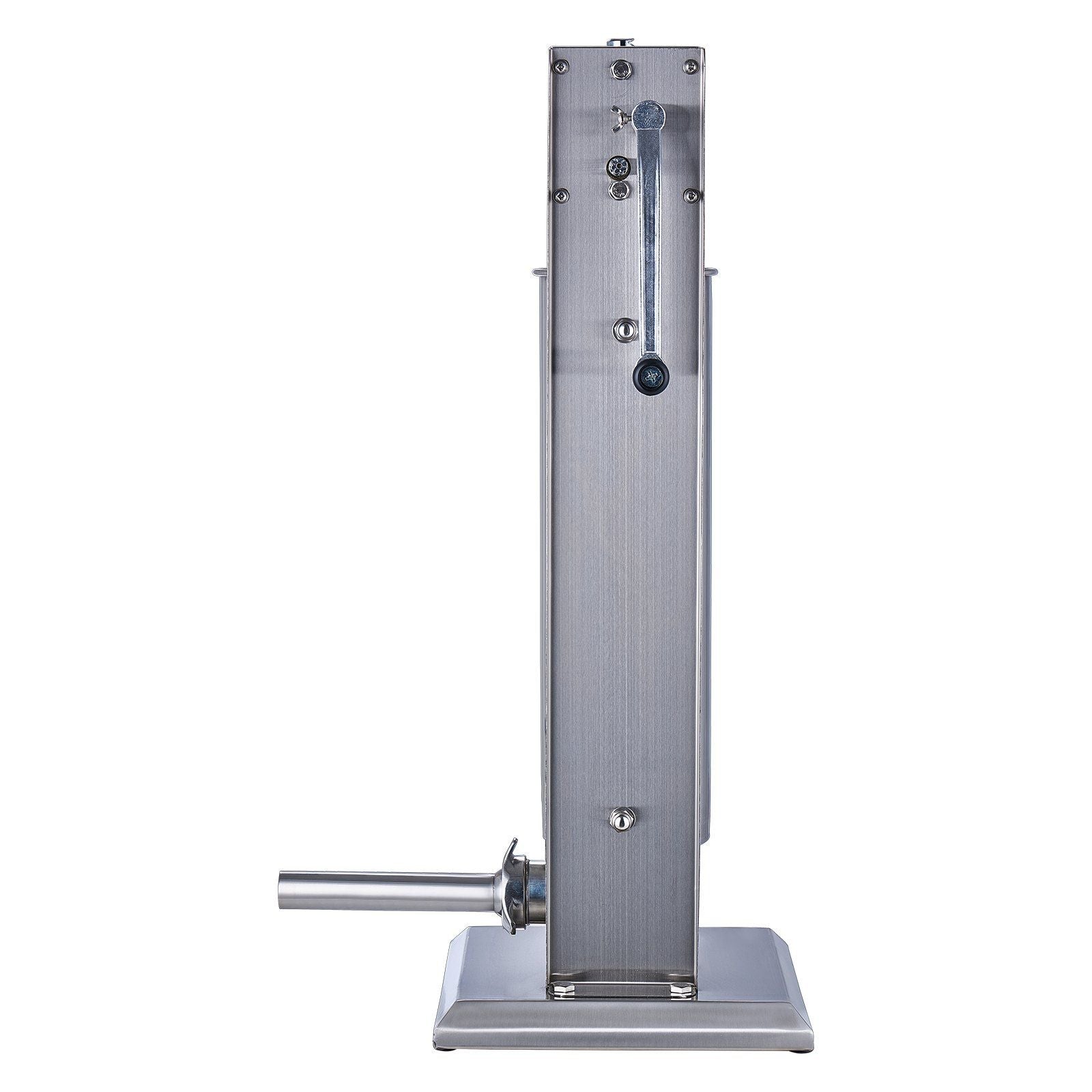 Manual Sausage Stuffer, 7 L / 15 LBS Vertical Sausage Machine, Dual-Speed Meat Stuffer, Made of Food-Grade 304 Stainless Steel, Includes 5 Stuffing Tubes, for Home Kitchen Restaurant Commercial