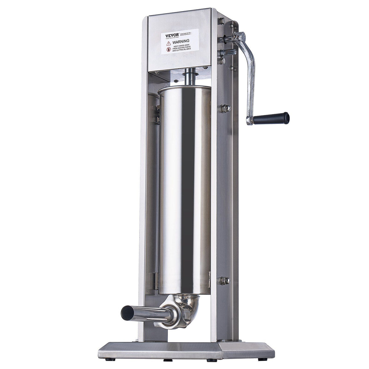 Manual Sausage Stuffer, 7 L / 15 LBS Vertical Sausage Machine, Dual-Speed Meat Stuffer, Made of Food-Grade 304 Stainless Steel, Includes 5 Stuffing Tubes, for Home Kitchen Restaurant Commercial
