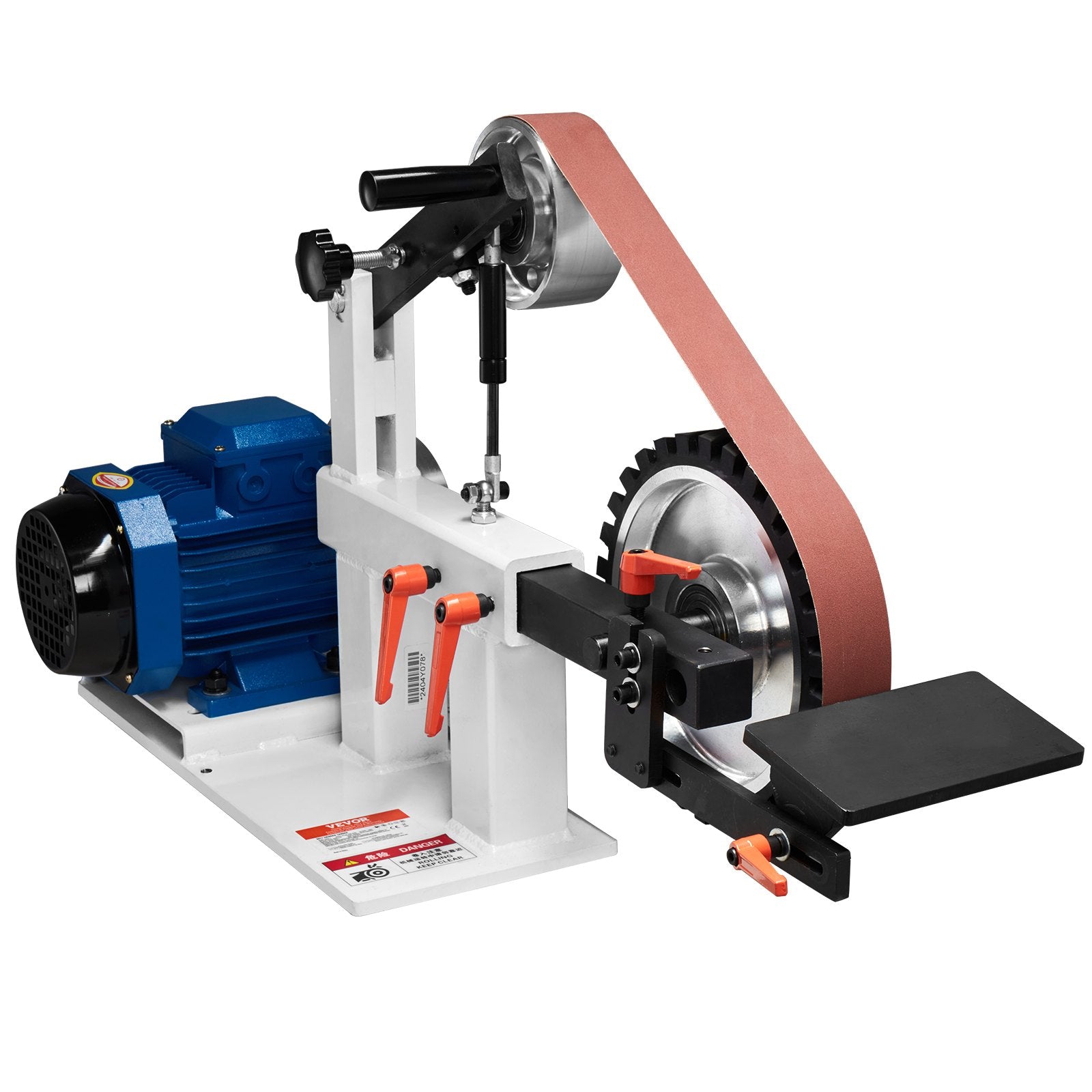 VEVOR Belt Grinder Sander, 72 x 2-Inch Variable Speed Belt Polisher with VFD, 1500W 2HP Polishing Grinding Machine with 3 Grinding Moulds & 3PCS Sanding Belts for Metalworking, Knife Making