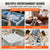 VEVOR Mahjong Table, Square 4 Player Folding Card Table with 4 Cup Holders & 4 Chip Trays, Portable Domino Game Table with 1 Set of Dominoes for Mahjong Poker Puzzles, 90 x 90-inch, White