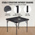 VEVOR Mahjong Table, Square 4 Player Folding Card Table with 4 Cup Holders & 4 Chip Trays, Portable Domino Game Table with 1 Set of Dominoes for Mahjong Poke Puzzles, 90 x 90-inch, Black