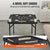 VEVOR Mahjong Table, Square 4 Player Folding Card Table with 4 Cup Holders & 4 Chip Trays, Portable Domino Game Table with 1 Set of Dominoes for Mahjong Poke Puzzles, 90 x 90-inch, Black