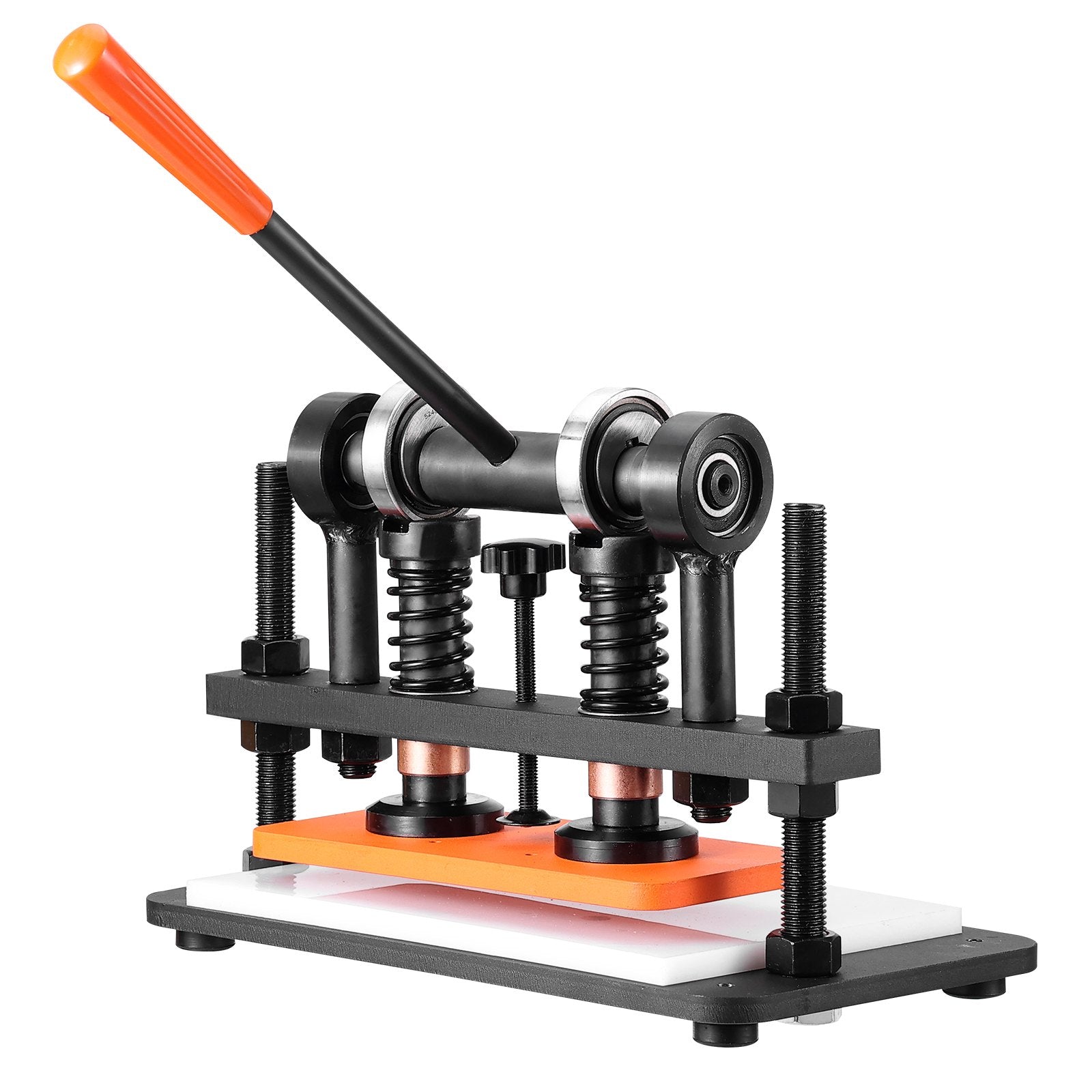 VEVOR Leather Cutting Machine, 10.2 x 4.7 in Embossing Plate Manual Die Cutter, 0.47 in Pressure Stroke Leather Embossing Machine, Dual Guide Shafts Die Cut Machine for Various of Materials