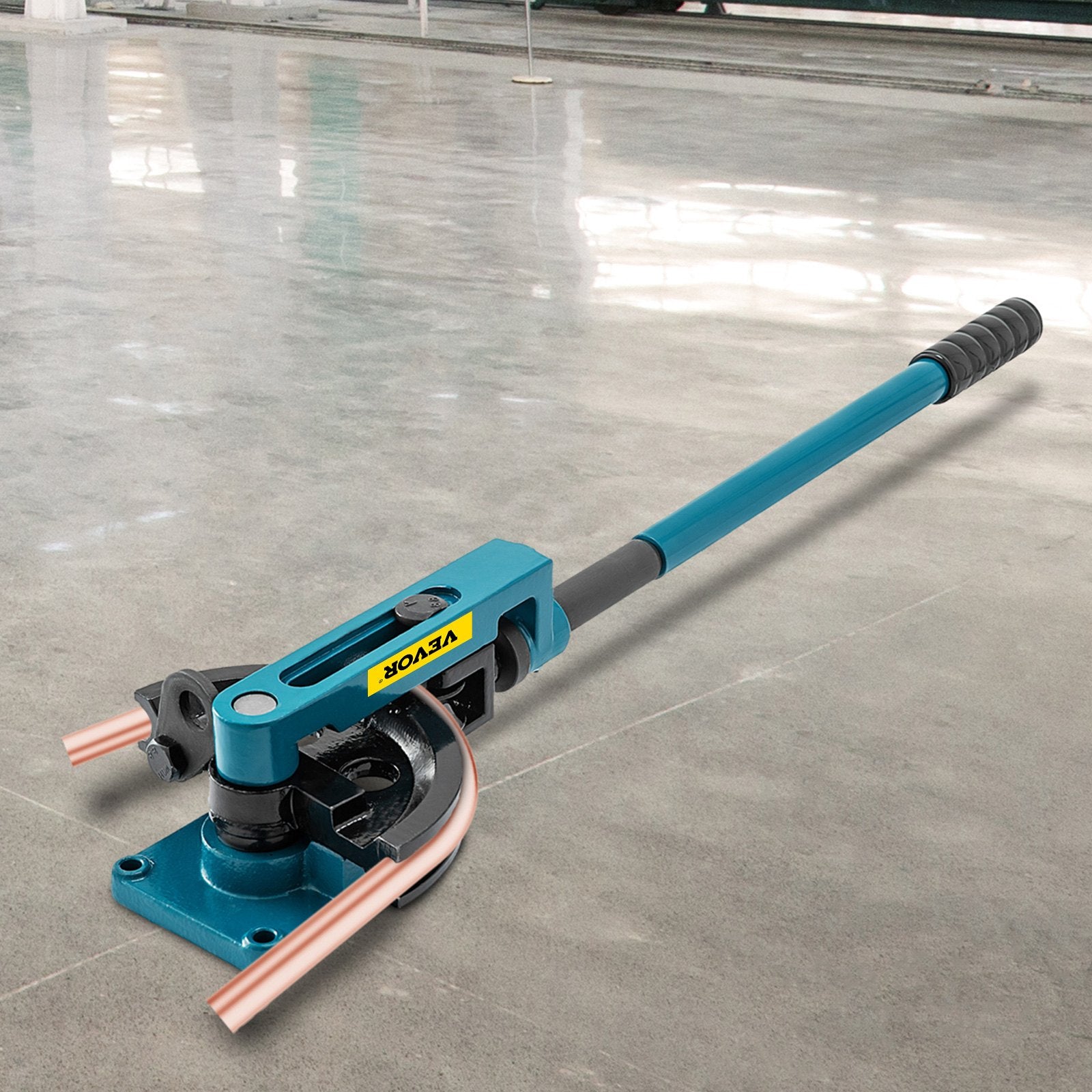 VEVOR Pipe Tube Bender, 3/8" to 1" Manual Pipe Tube Bender, with 7 Dies, Heavy Duty Tube Bender Tubing of Steel Metal Copper, for Repair Shops, Blue