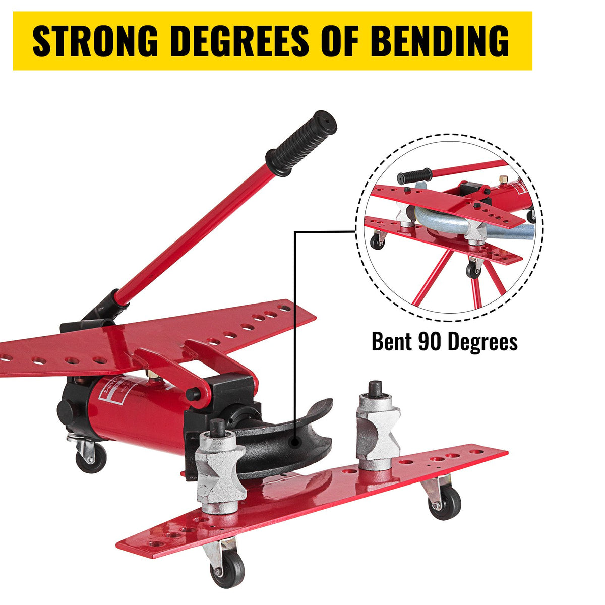 VEVOR Manual Pipe Bender Plumbers Tool 16T, Pipe Bending Machine 1/2-2 Inch, Pipe Bending Pipe Bending Machine Ø22mm-Ø60mm, Bender Tube Bender Machine Tube Bender for Heating and Piping Construction