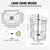 VEVOR Manual Honey Extractor, 2/4 Frames Honey Spinner Extractor, Stainless Steel Beekeeping Extraction, Honeycomb Drum Spinner with Lid, Apiary Centrifuge Equipment with Height Adjustable Stand