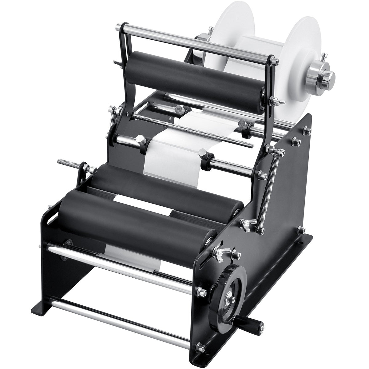 VEVOR Manual Round Labeling Machine, 15-20pcs/min, Bottle Label Applicator for Round Bottles, Adjustable Manual Round Bottle Labeler Suitable for Round Bottle Diameter 20-120 mm (with Pressing Bar)