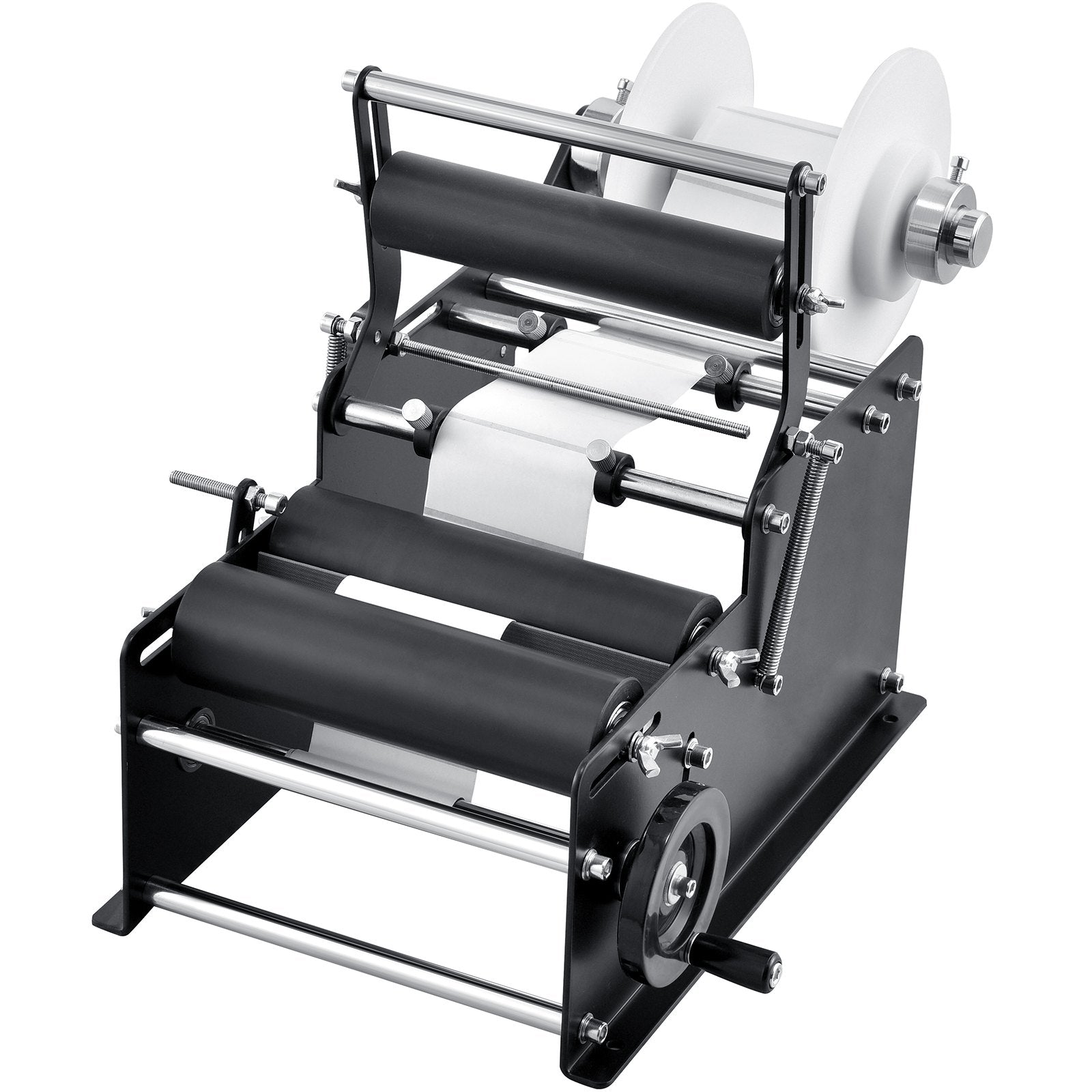 VEVOR Manual Round Labeling Machine, 15-20pcs/min, Bottle Label Applicator for Round Bottles, Adjustable Manual Round Bottle Labeler Suitable for Round Bottle Diameter 20-120 mm (with Pressing Bar)