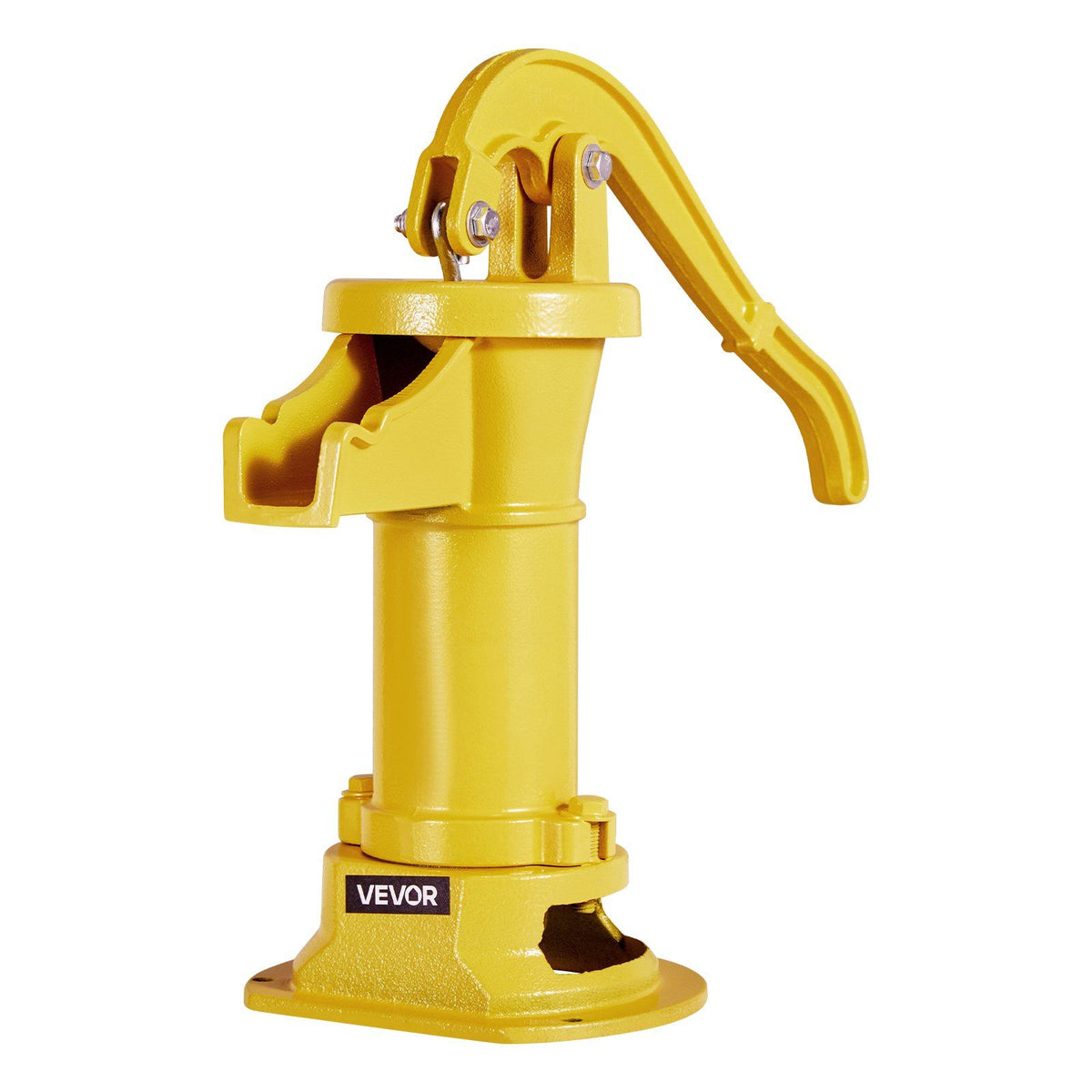 Well Hand Pitcher Pump, 25 ft Maximum Lift, Antique Cast Iron Manual Hand Water Pump, NPT 1-1/4 in Connection, Easy Installation, Old Fashioned for Outdoor Garden, Pond, Backyard, Farm, Yellow