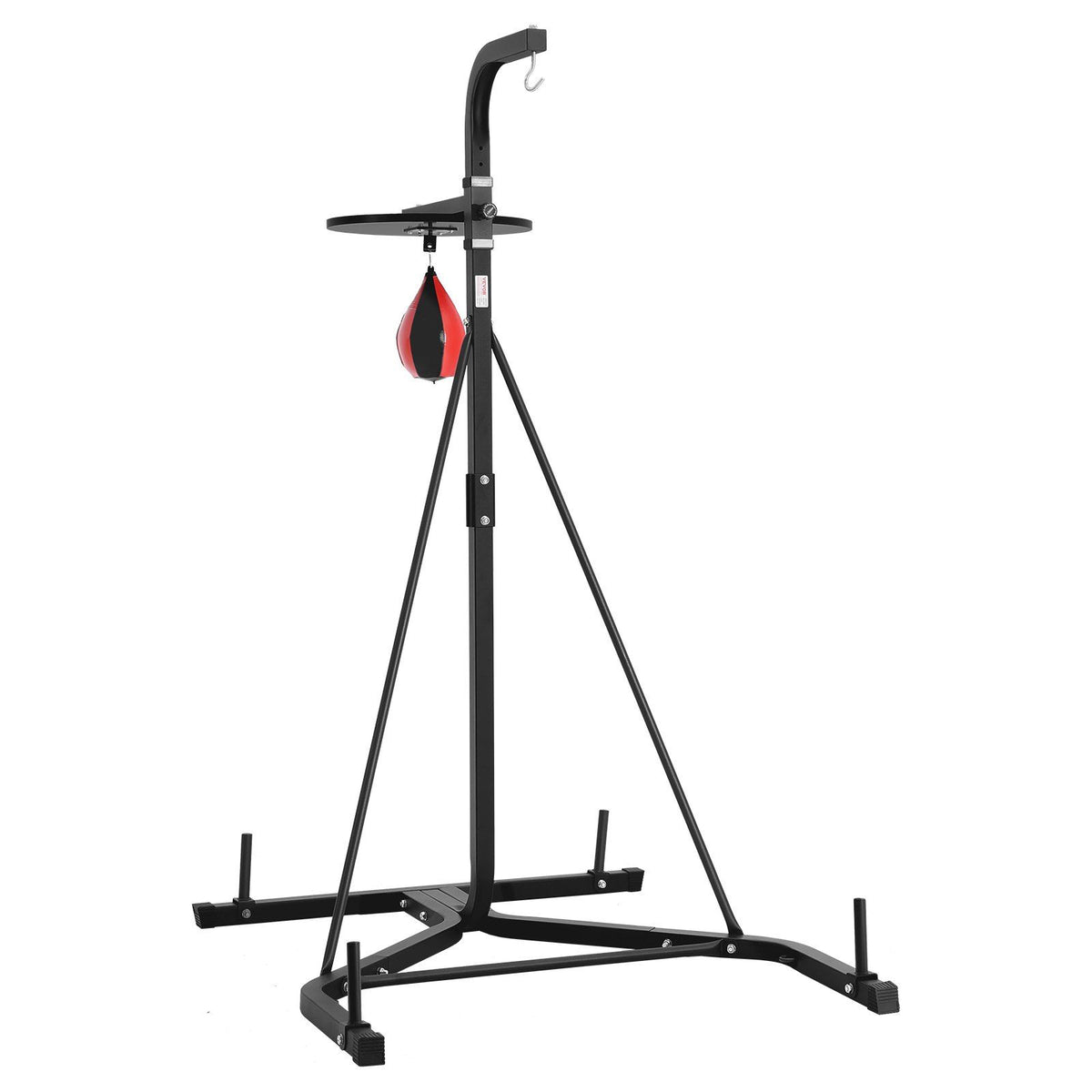 2 in 1 Punching Bag Stand, Steel Heavy Duty Workout Equipment, Adjustable Height Boxing Punching Bag and Speed Bag Stand, Freestanding Sandbag Rack, Holds Up to 140 lbs, for Home Gym Fitness